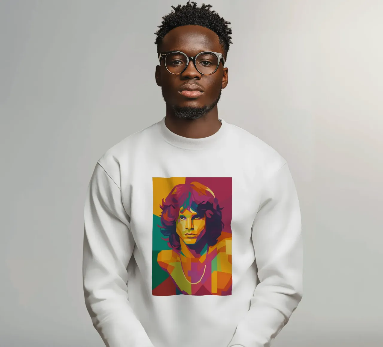 jim morison retro pop art wpap felpa da aiswa