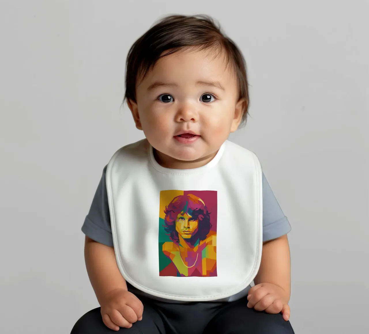jim morison retro pop art wpap bavaglino da aiswa