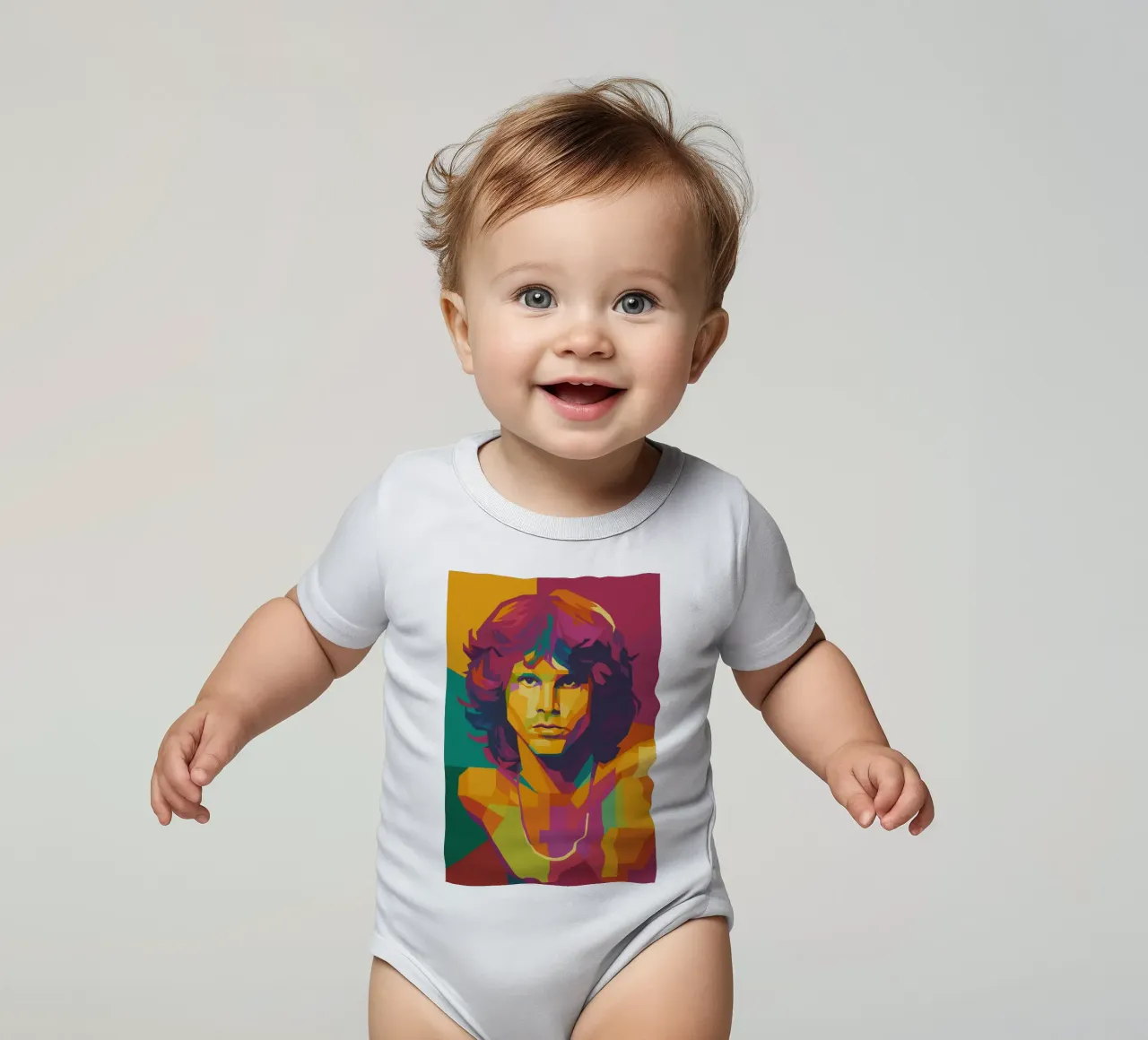 jim morison retro pop art wpap body neonato maniche corte da aiswa