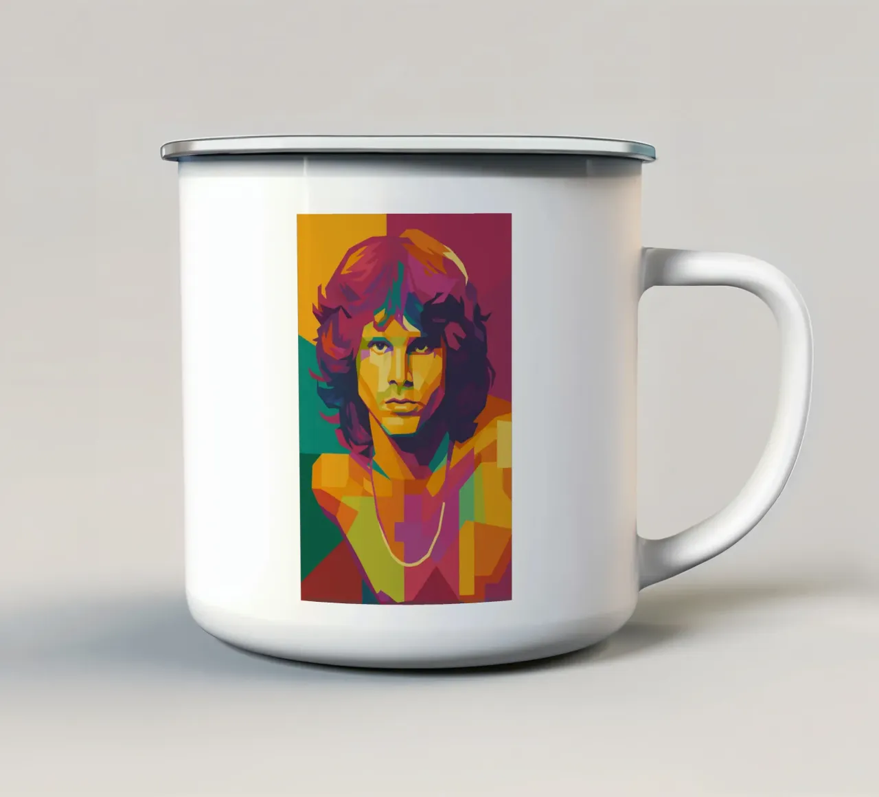 jim morison retro pop art wpap tazza in smalto da aiswa