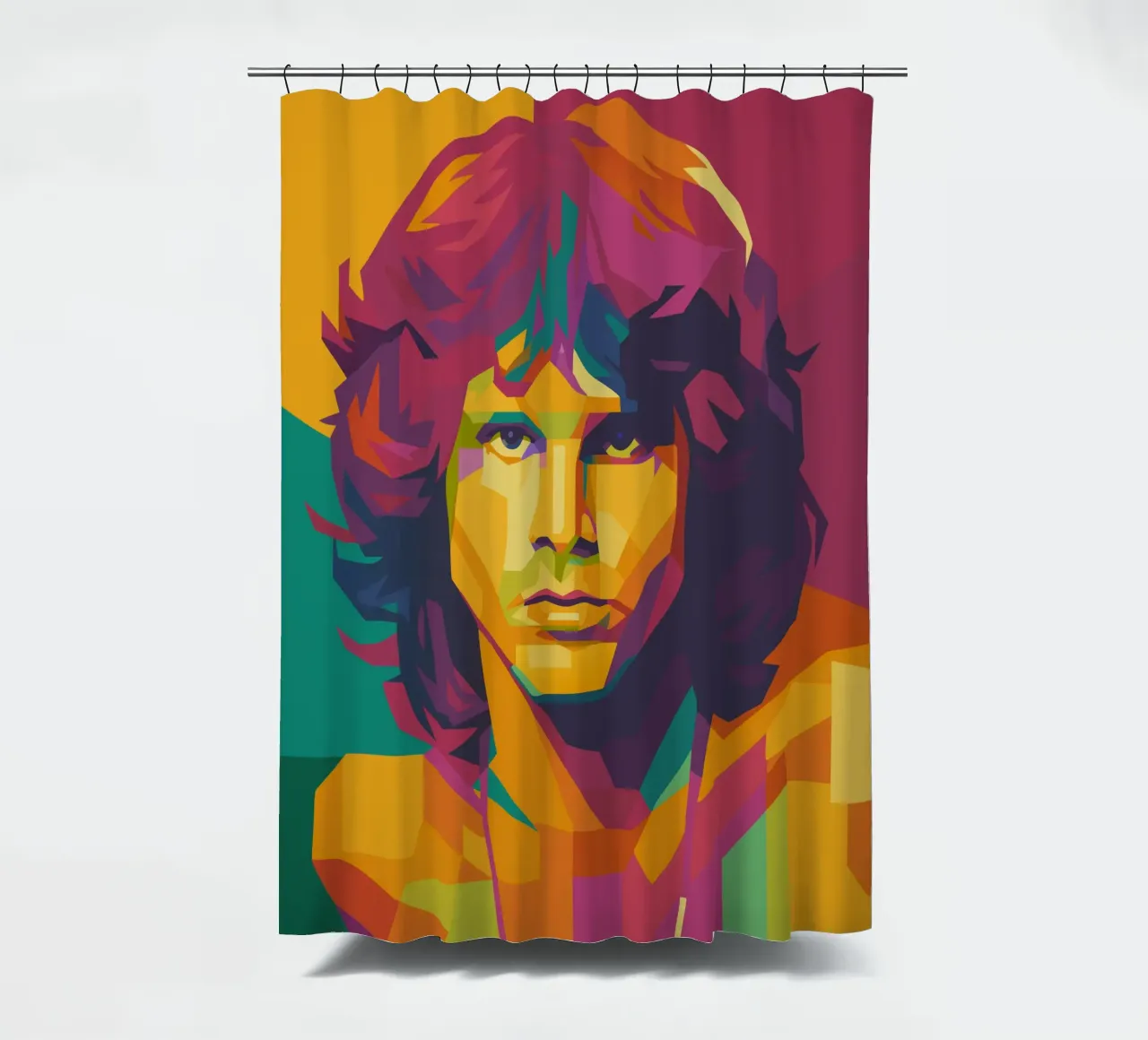 jim morison retro pop art wpap tenda da doccia da aiswa