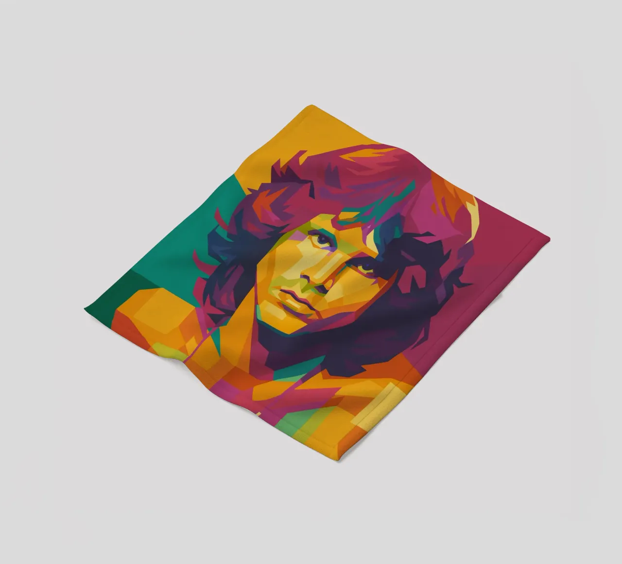 jim morison retro pop art wpap coperta in pile da aiswa
