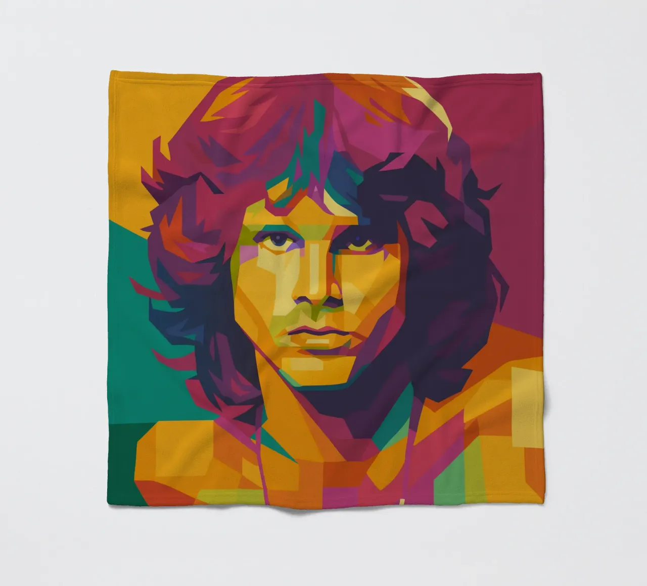 jim morison retro pop art wpap coperta in pile da aiswa