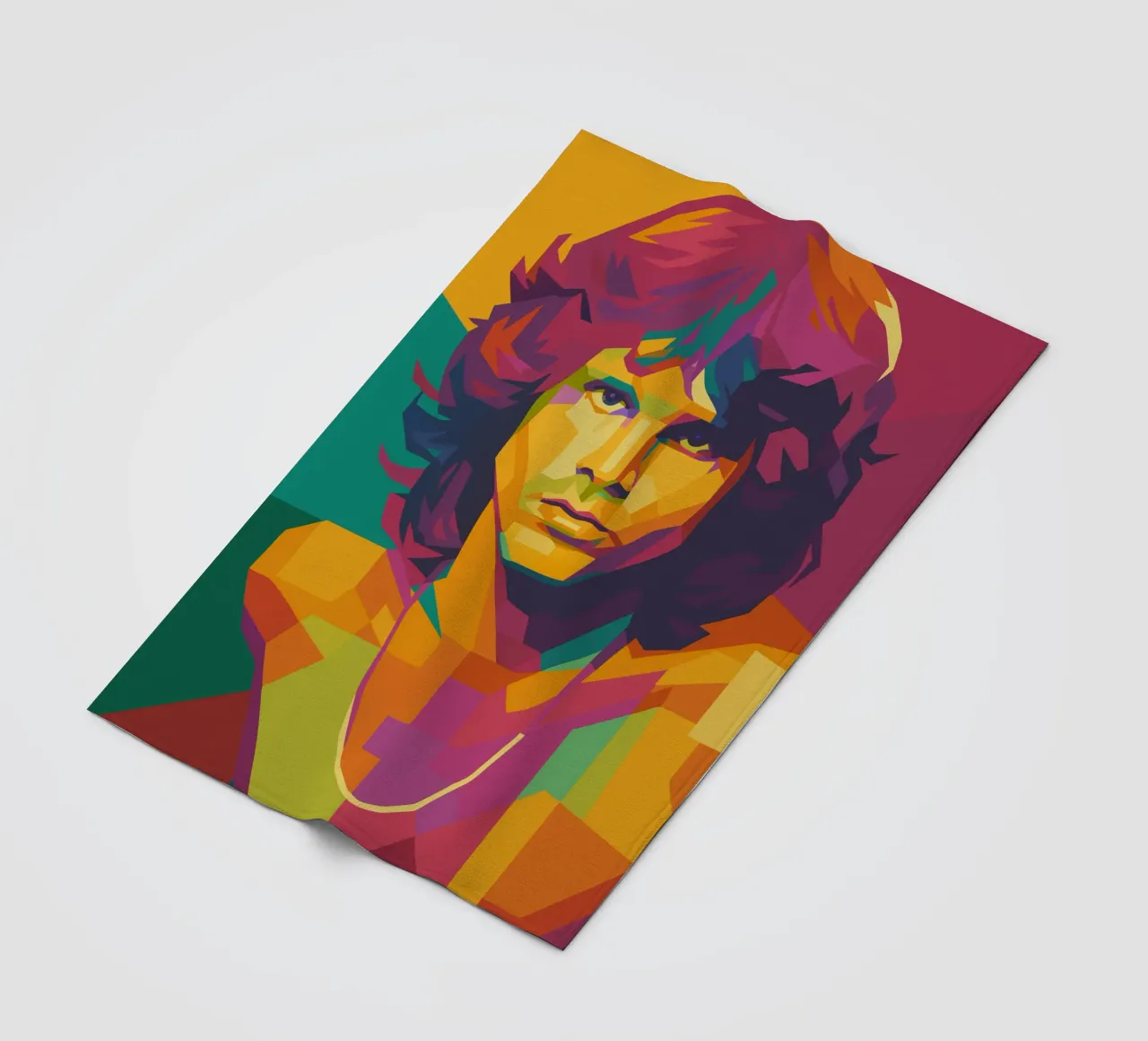 jim morison retro pop art wpap coperta in pile da aiswa