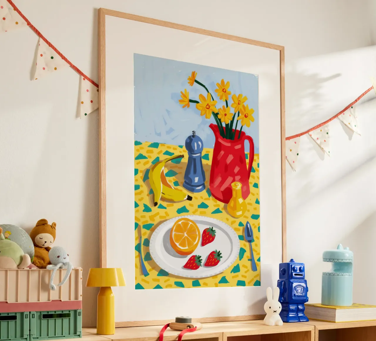 Gioia della cucina del girasole poster con telaio in plastica da Paez Harmony