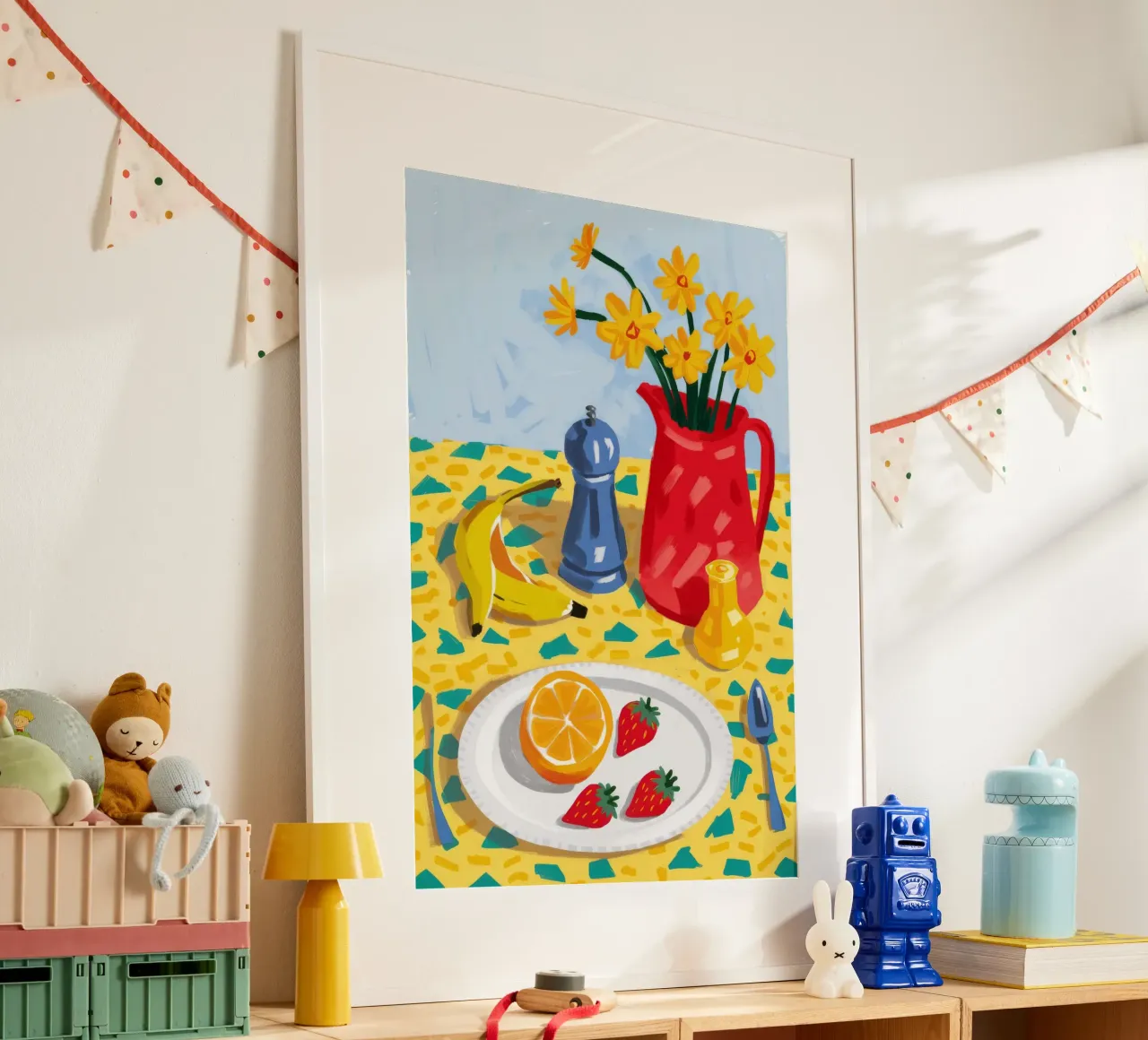 Gioia della cucina del girasole poster con telaio in plastica da Paez Harmony