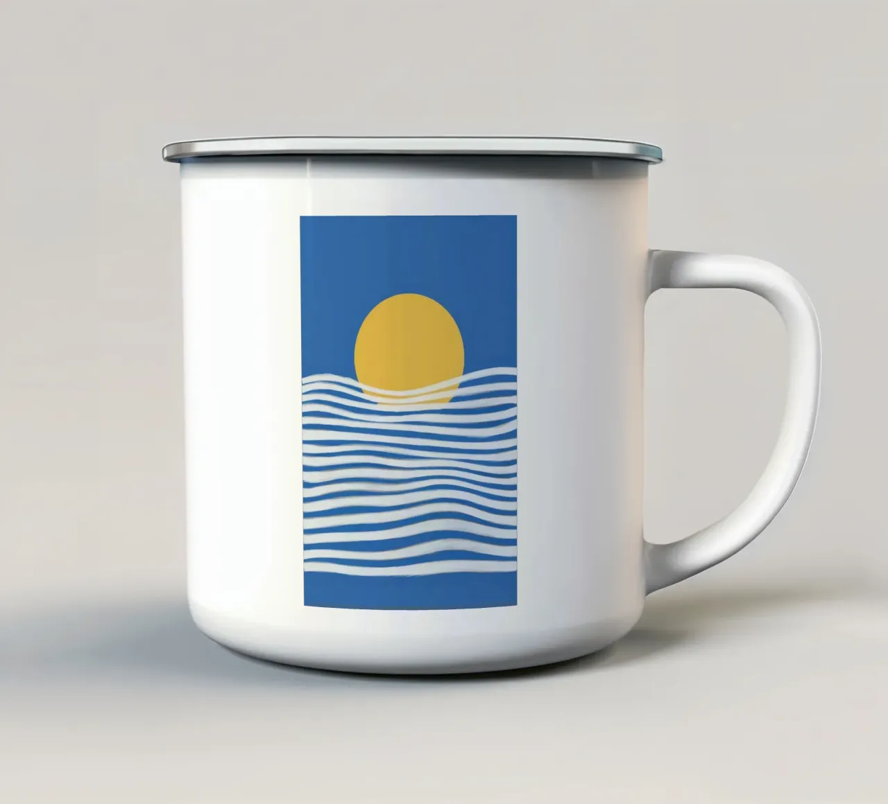 Raggio di Sole Mare Shimmer tazza in smalto da Stone Patina