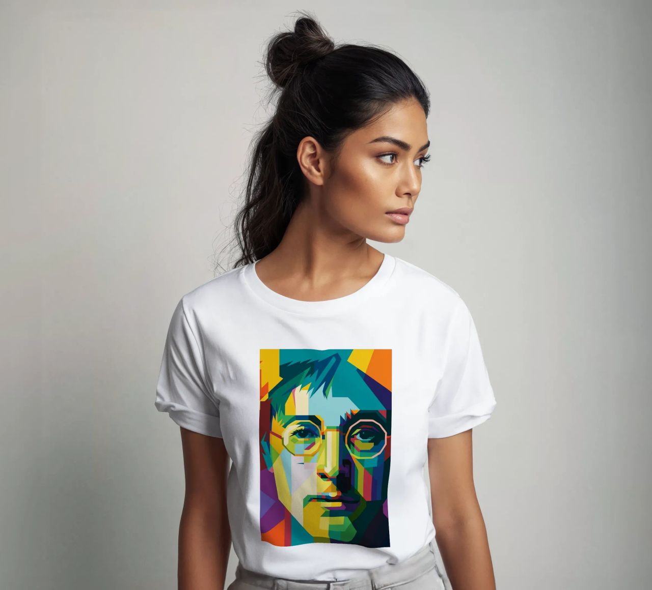 john lennon retro pop art wpap t-shirt da aiswa