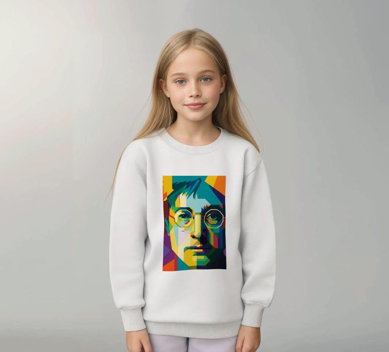john lennon retro pop art wpap felpa bambino da aiswa