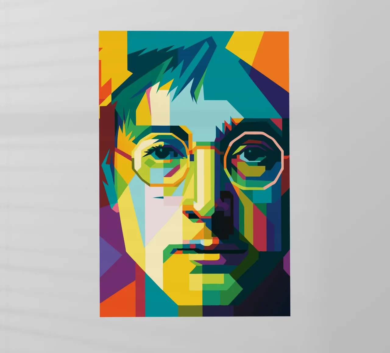 john lennon retro pop art wpap pellicola backlit da aiswa
