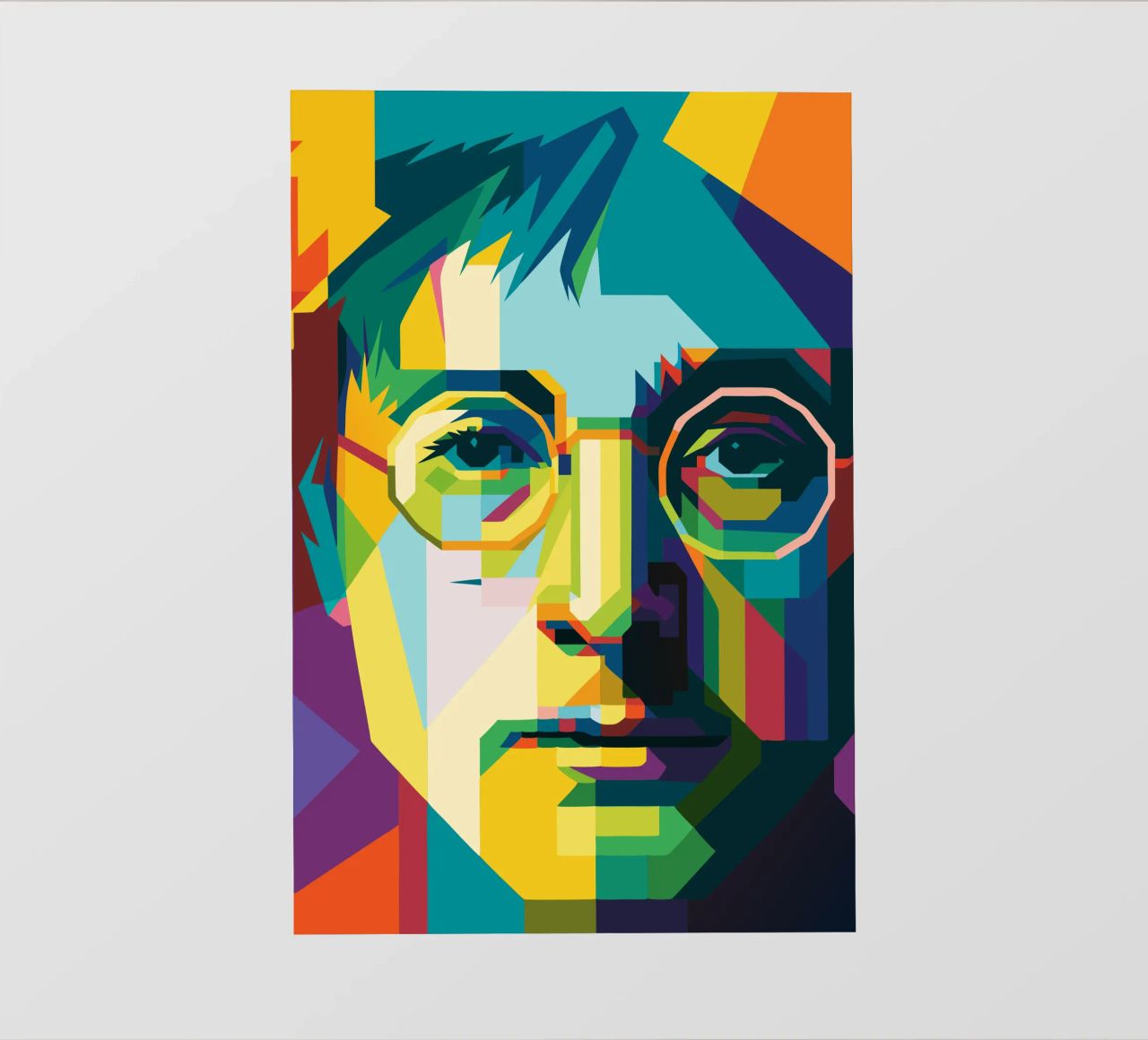 john lennon retro pop art wpap pellicola backlit da aiswa