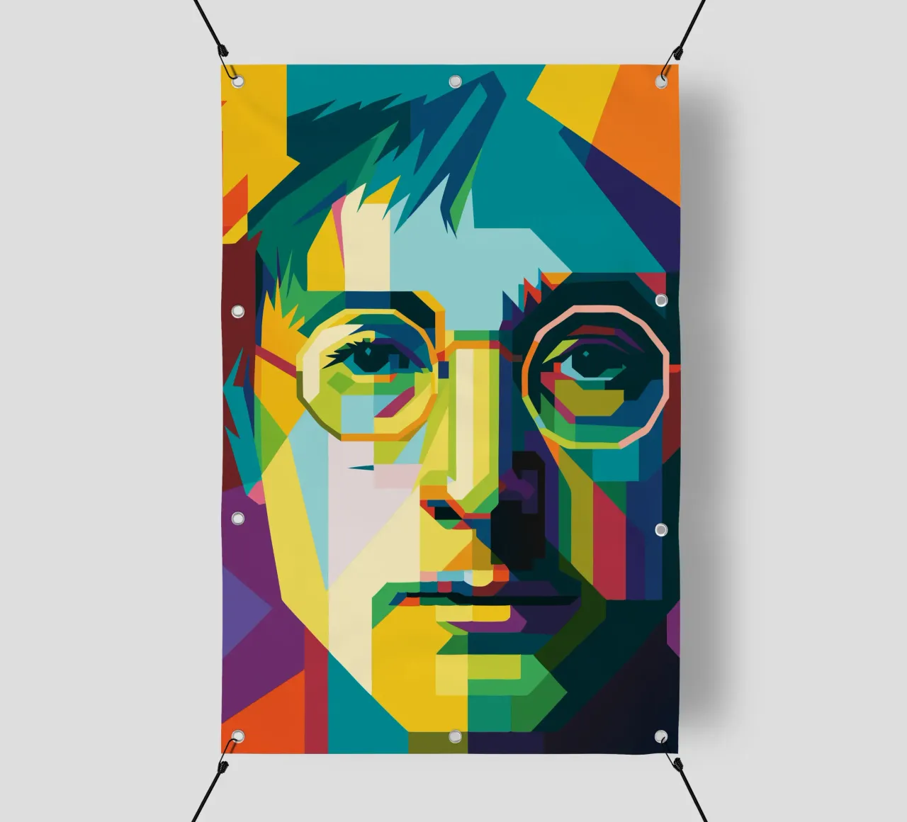 john lennon retro pop art wpap telo in pvc da aiswa