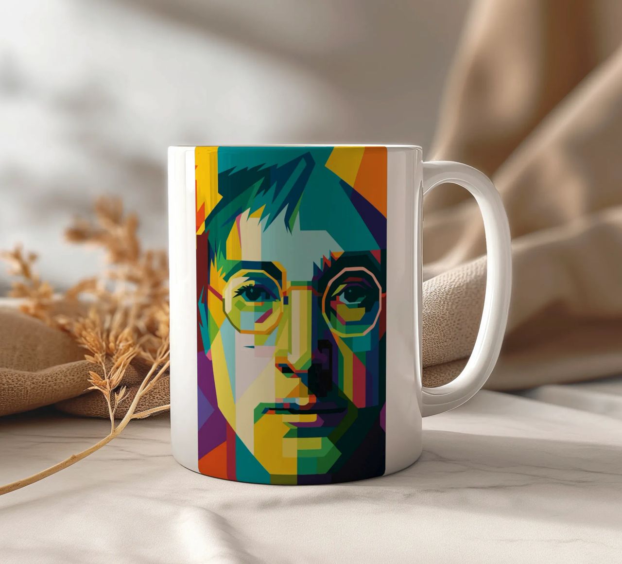 john lennon retro pop art wpap tazza in ceramica da aiswa