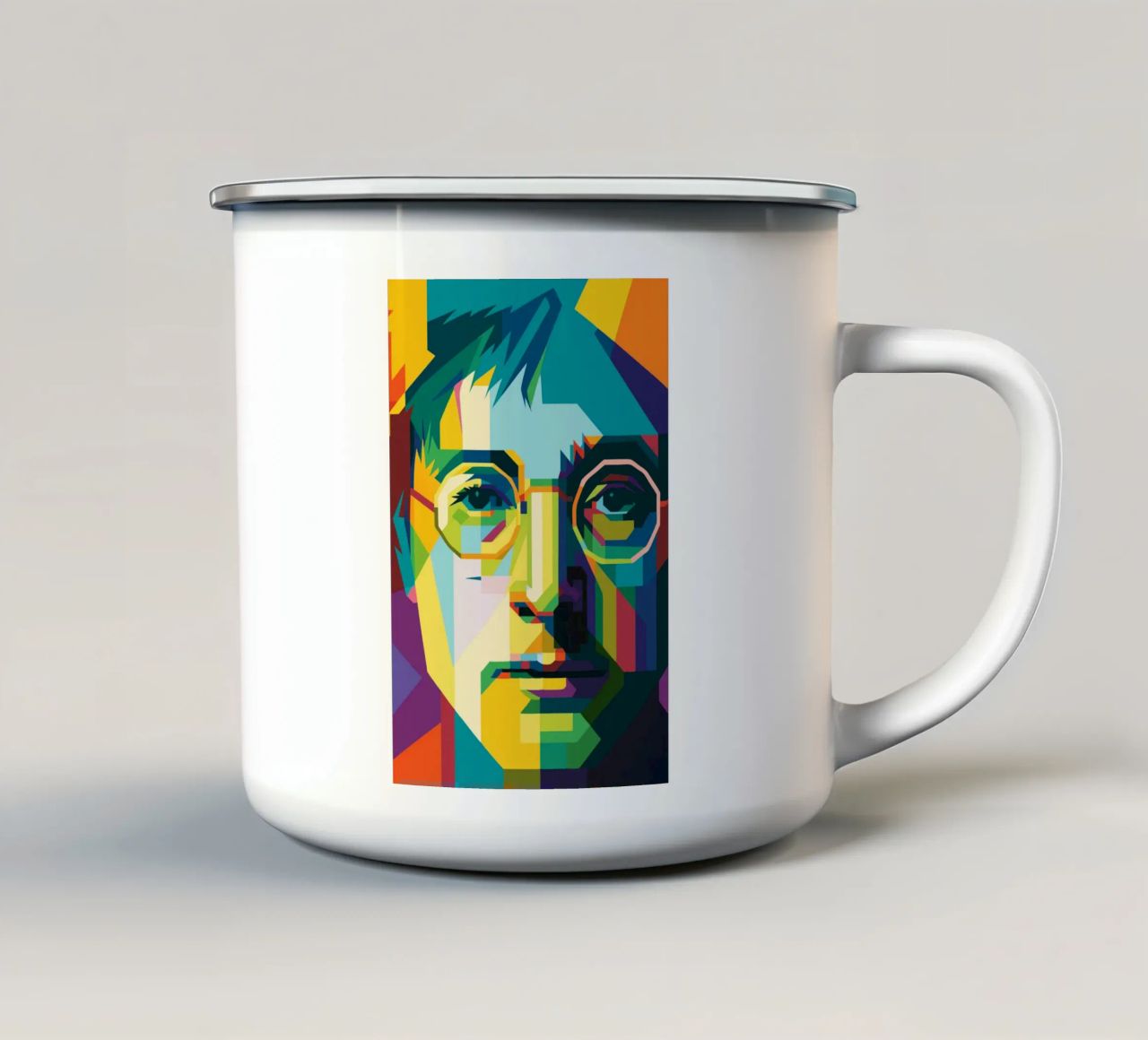 john lennon retro pop art wpap tazza in smalto da aiswa