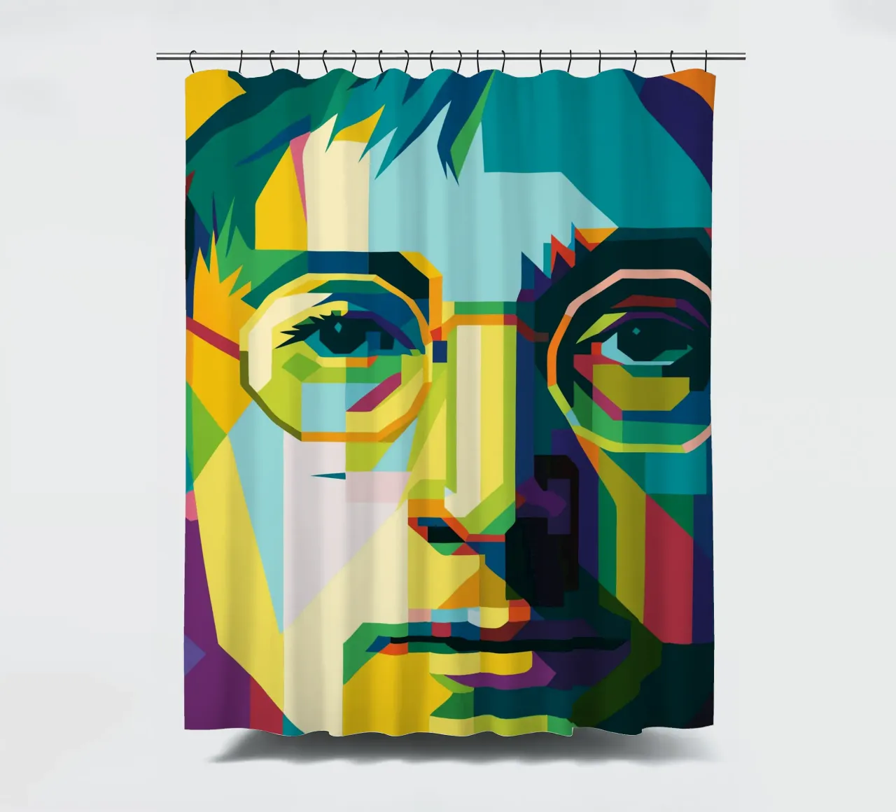 john lennon retro pop art wpap tenda da doccia da aiswa