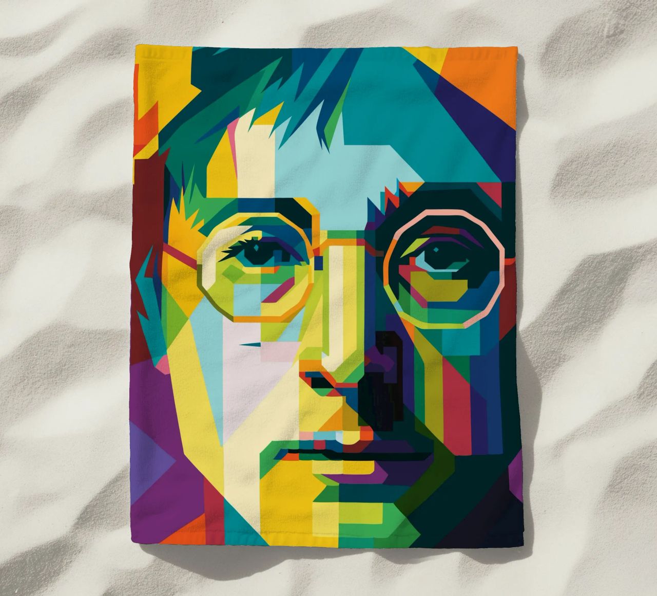 john lennon retro pop art wpap telo mare da aiswa