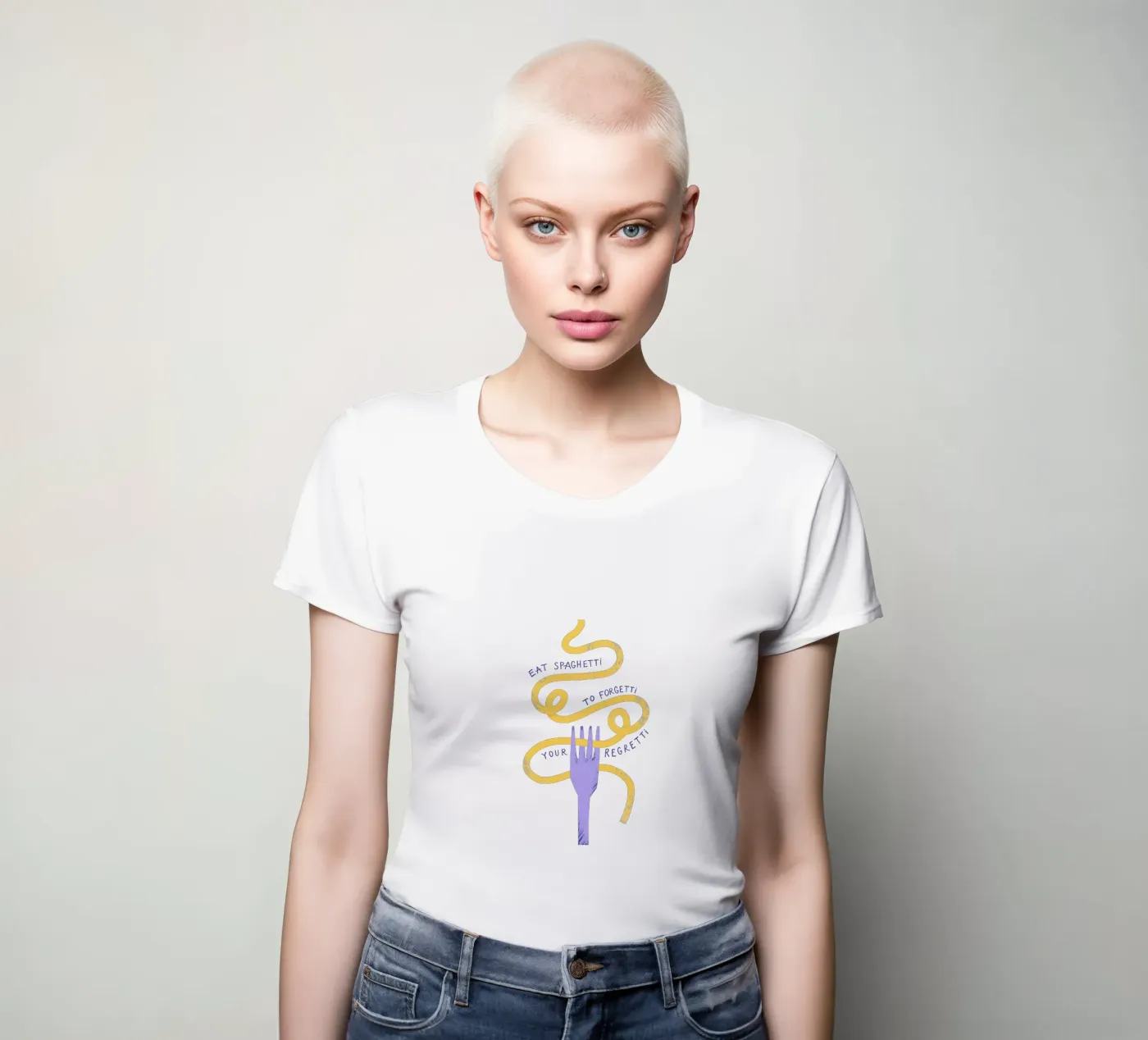 Eat Spaghetti women's fitted t-shirt by Pure