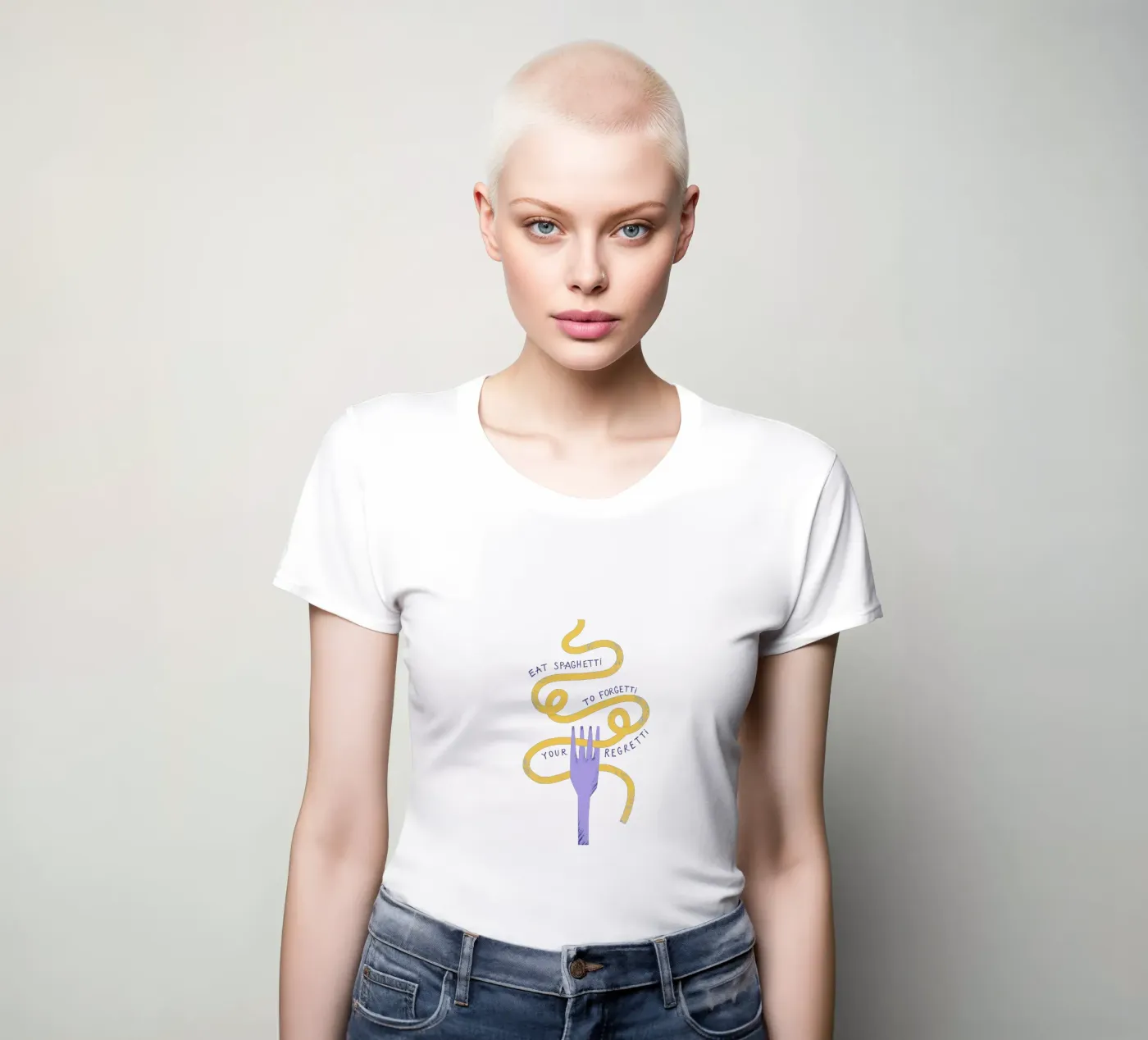 Eat Spaghetti women's fitted t-shirt by Pure