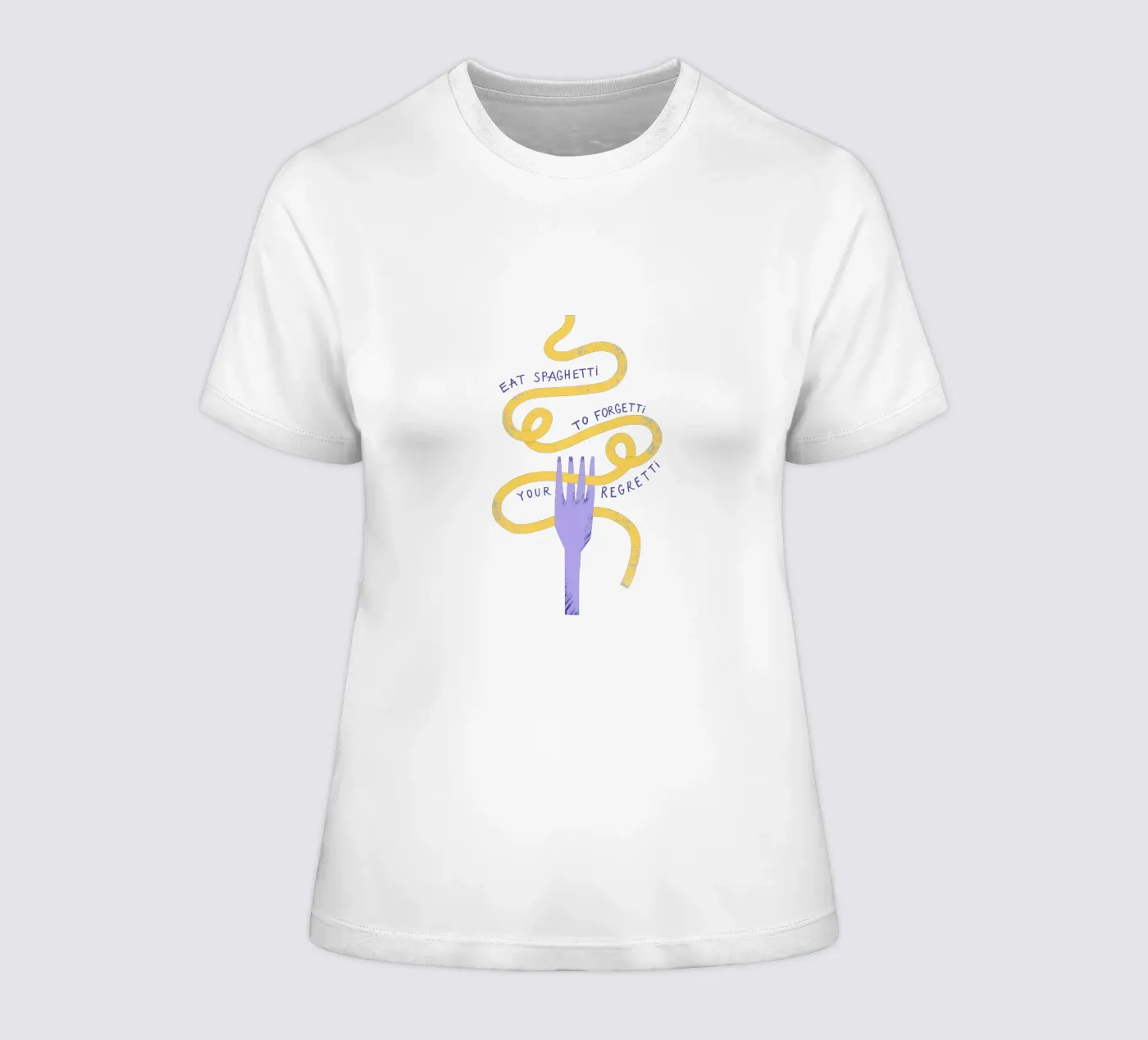 Eat Spaghetti women's fitted t-shirt by Pure