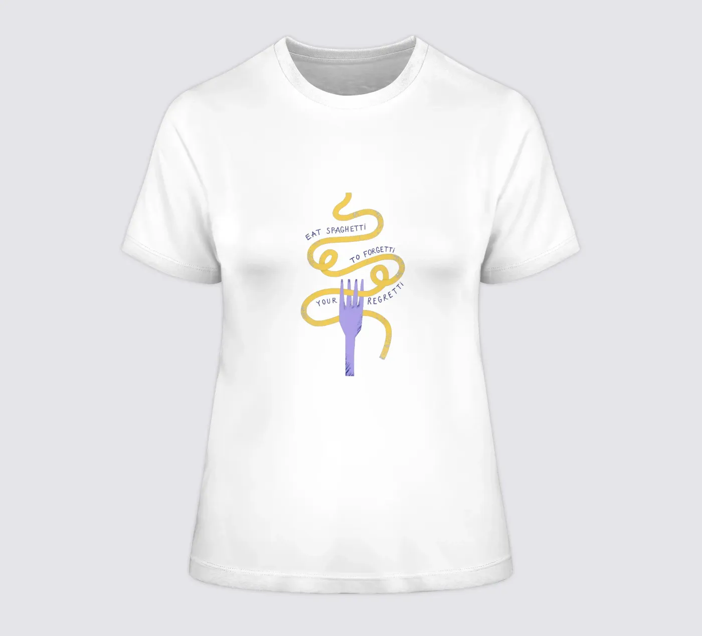 Eat Spaghetti women's fitted t-shirt by Pure
