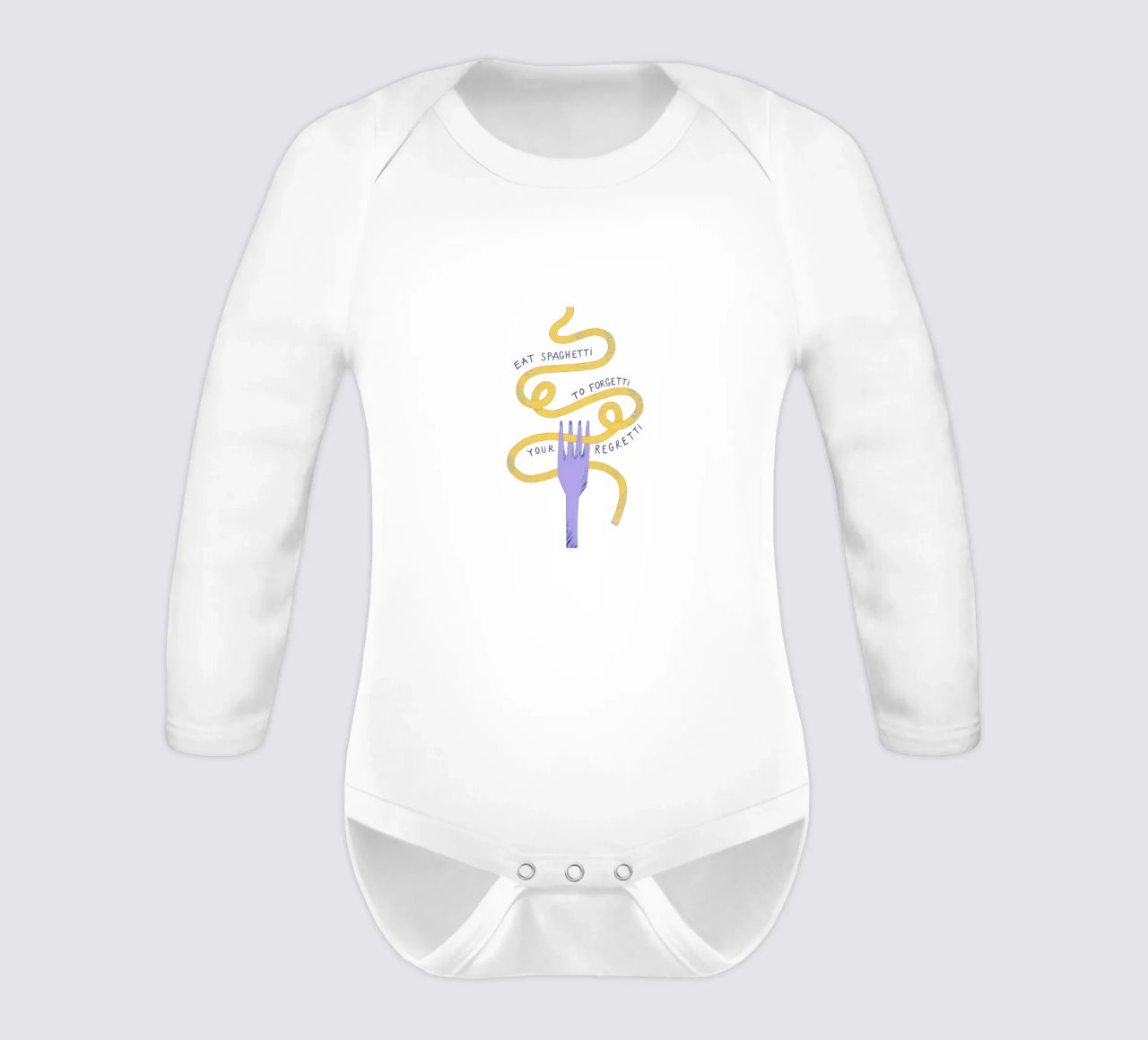 Eat Spaghetti Langarm Babybody von Pure