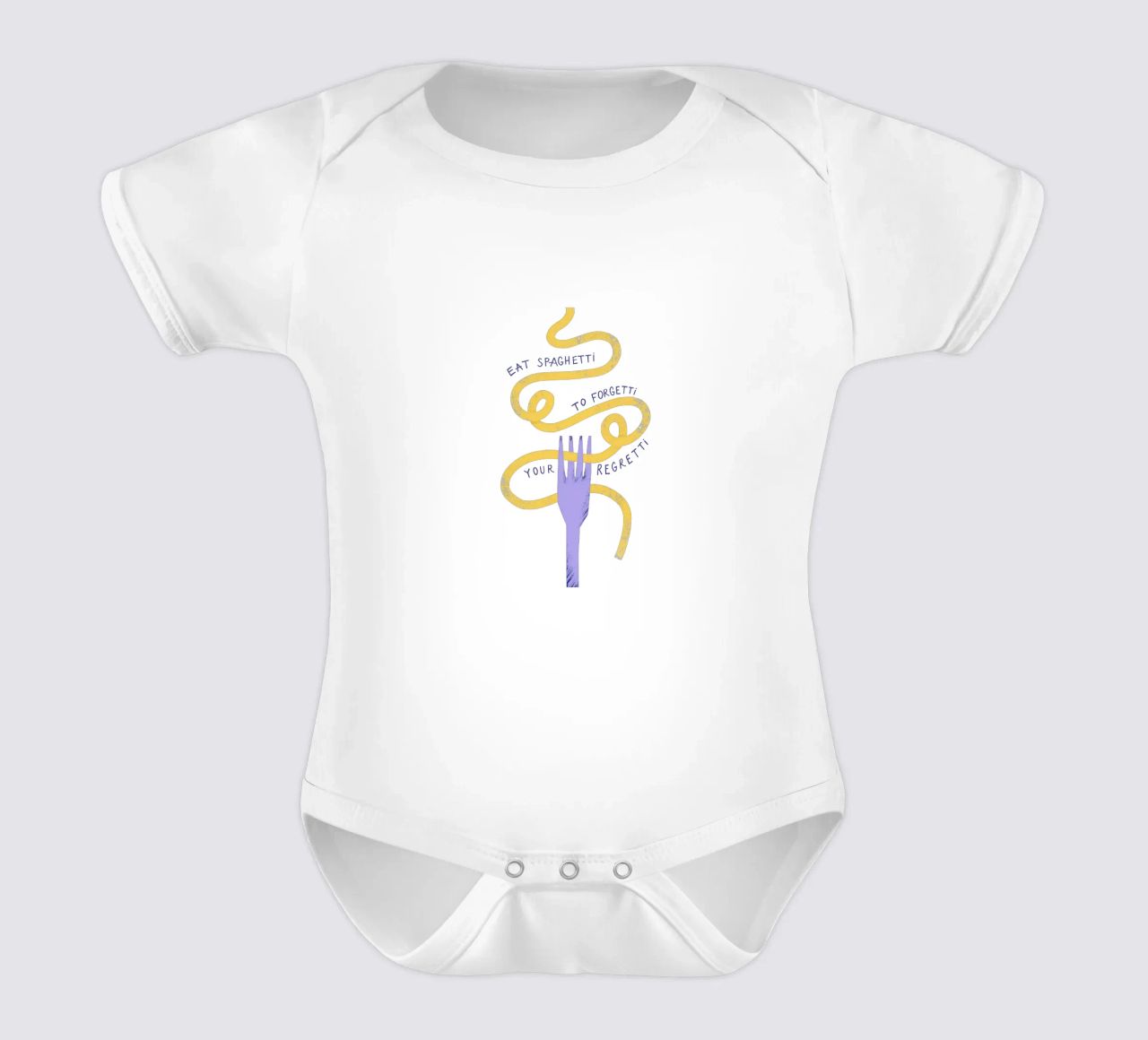Eat Spaghetti Kurzarm Babybody von Pure