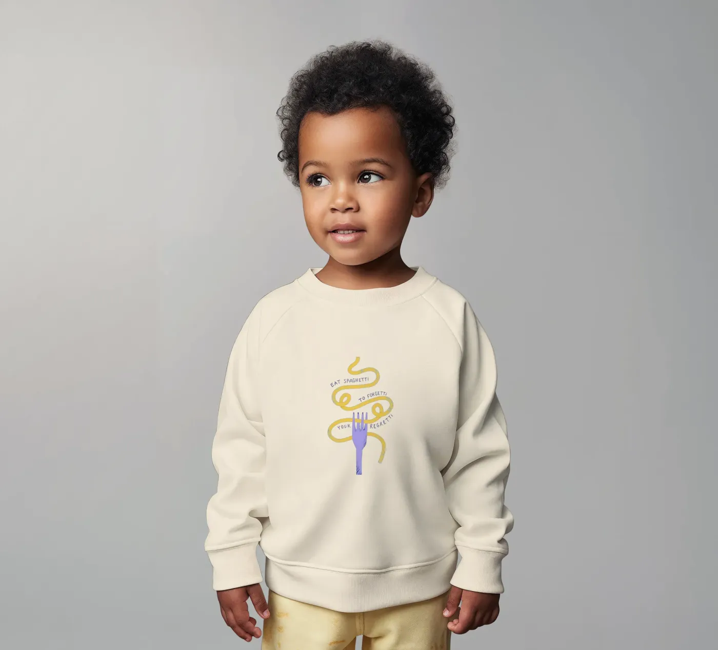 Eat Spaghetti baby sweatshirt by Pure