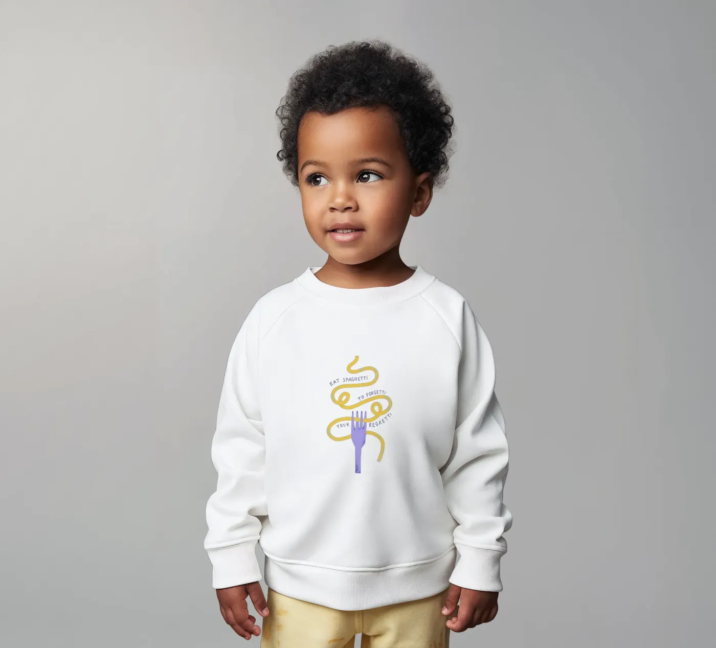 Eat Spaghetti baby sweatshirt by Pure