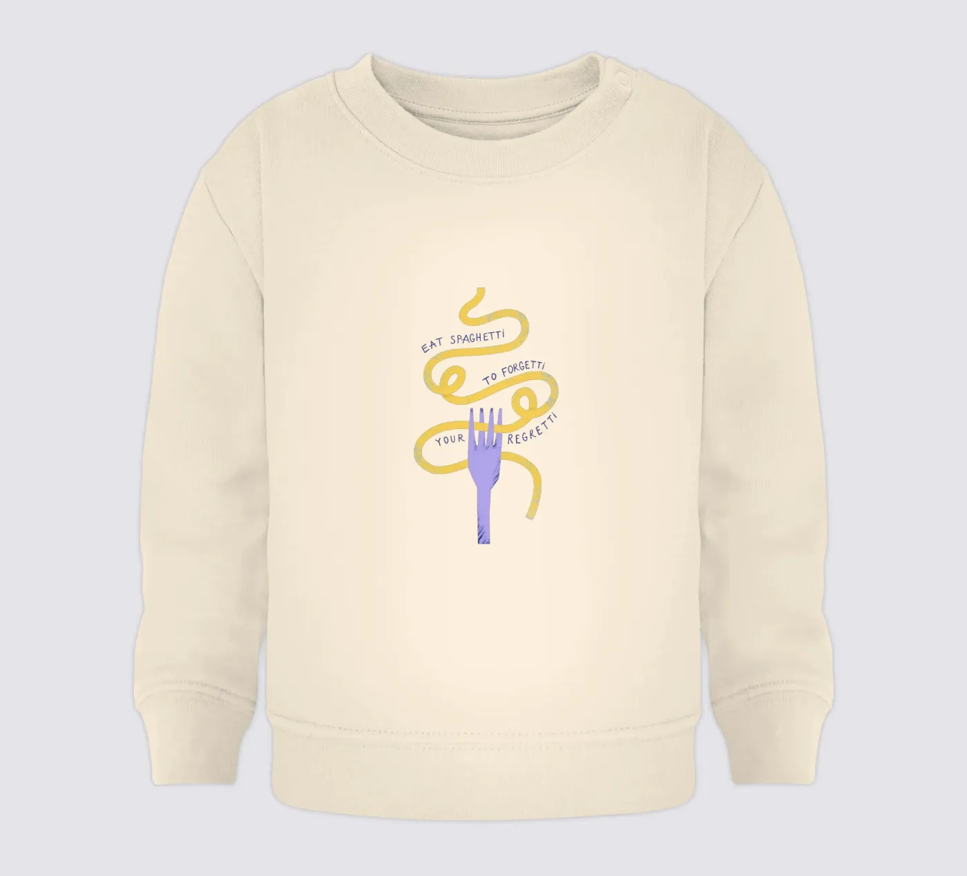 Eat Spaghetti baby sweatshirt by Pure