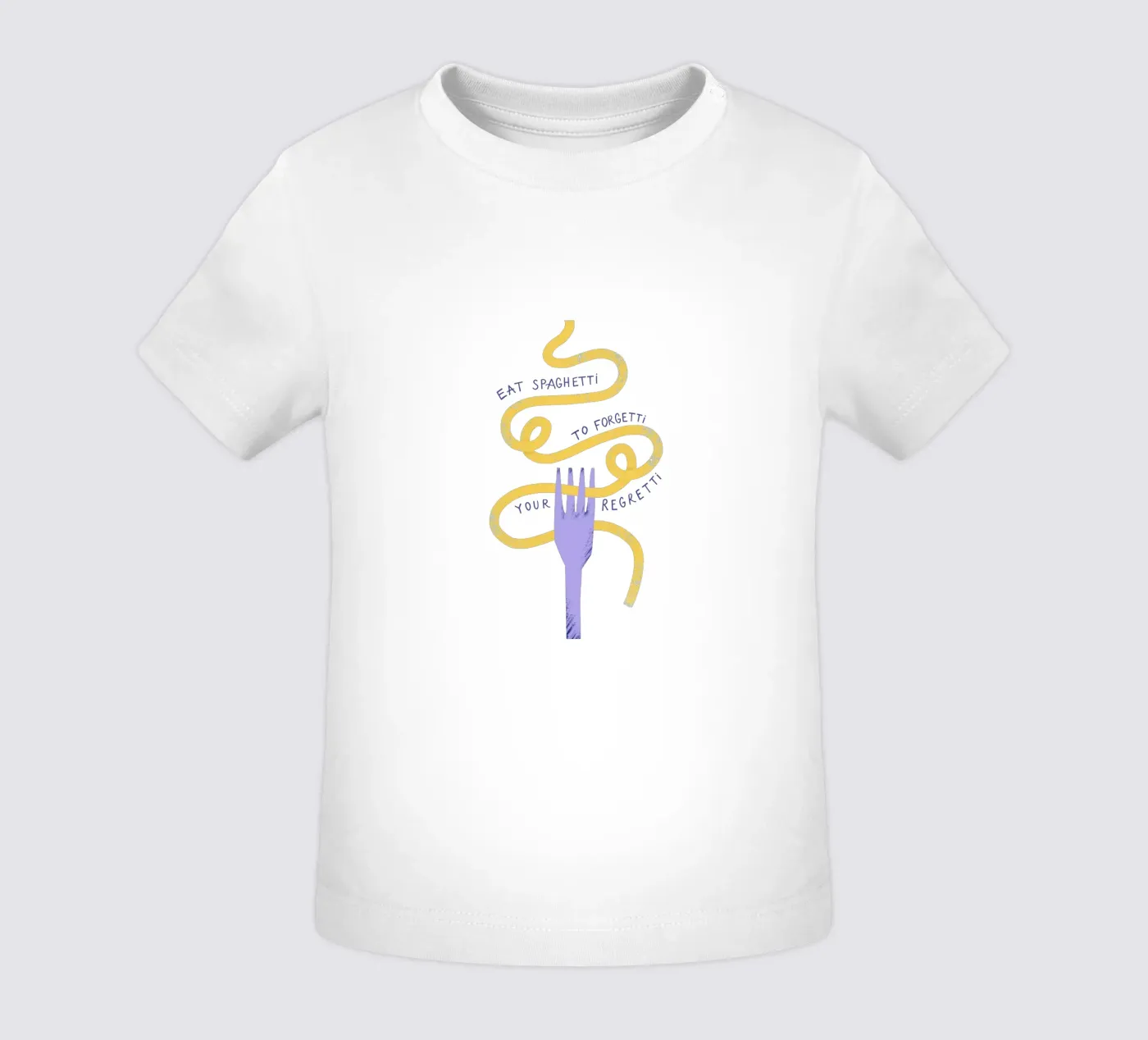 Eat Spaghetti baby t-shirt by Pure