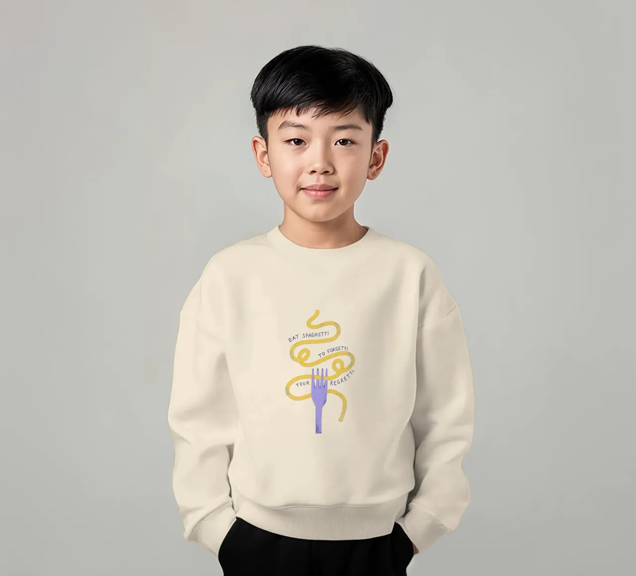Eat Spaghetti kids sweatshirt by Pure