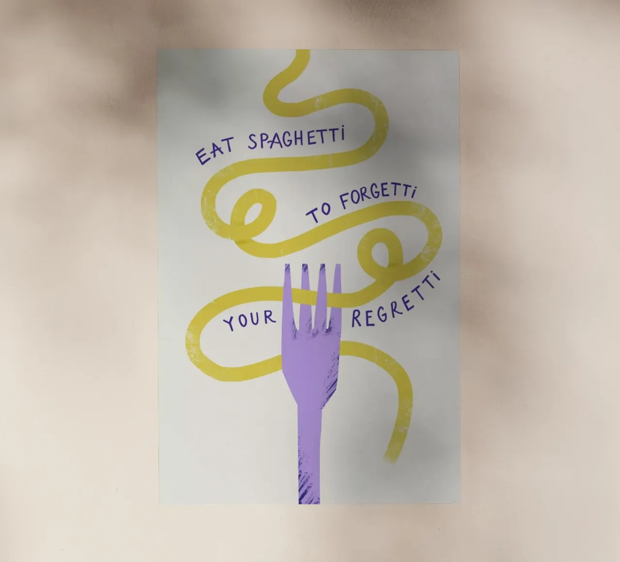 Eat Spaghetti backlit film by Pure