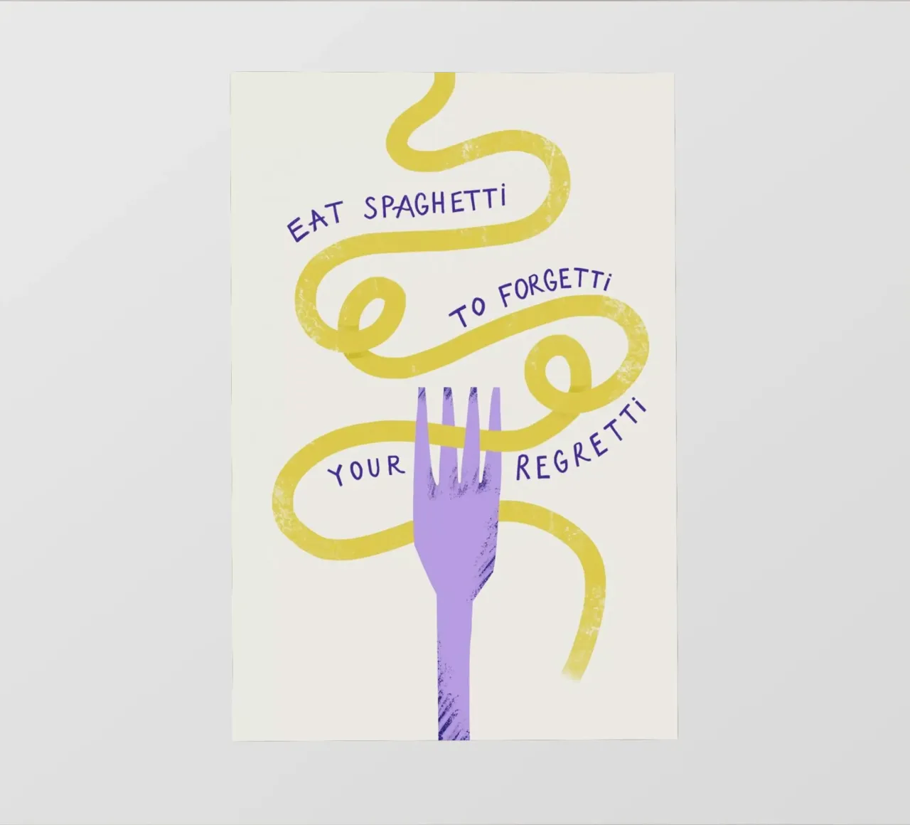 Eat Spaghetti backlit film by Pure