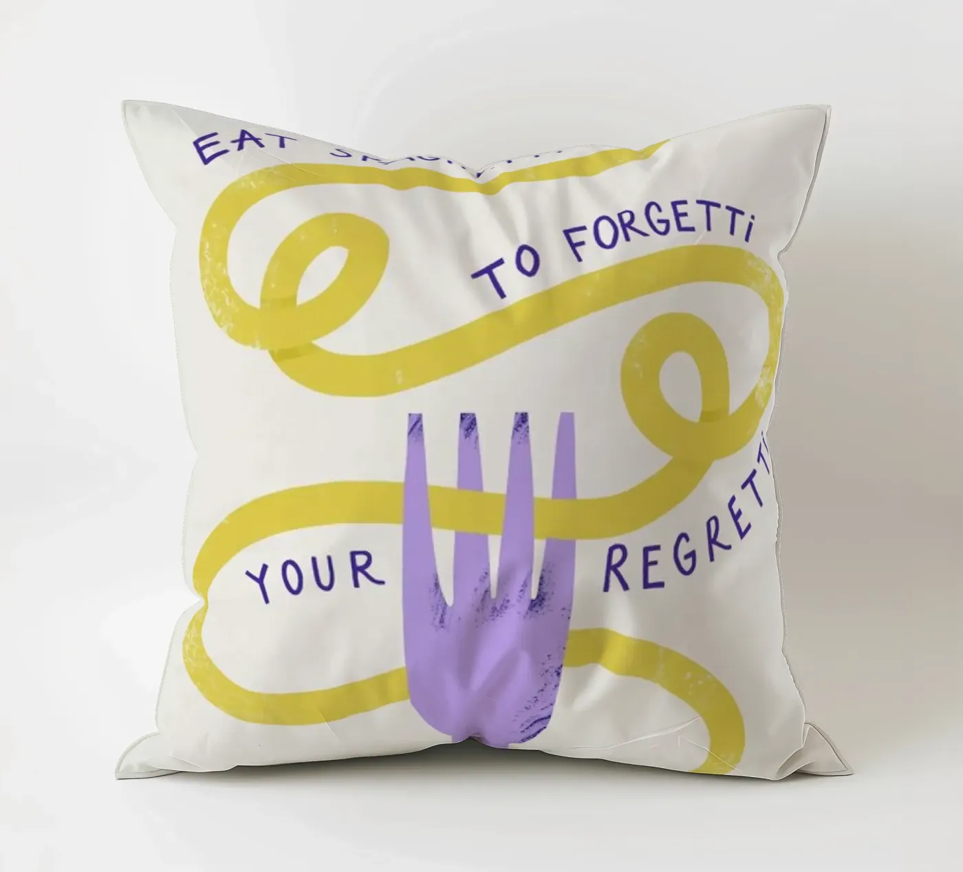 Eat Spaghetti decorative cushion by Pure