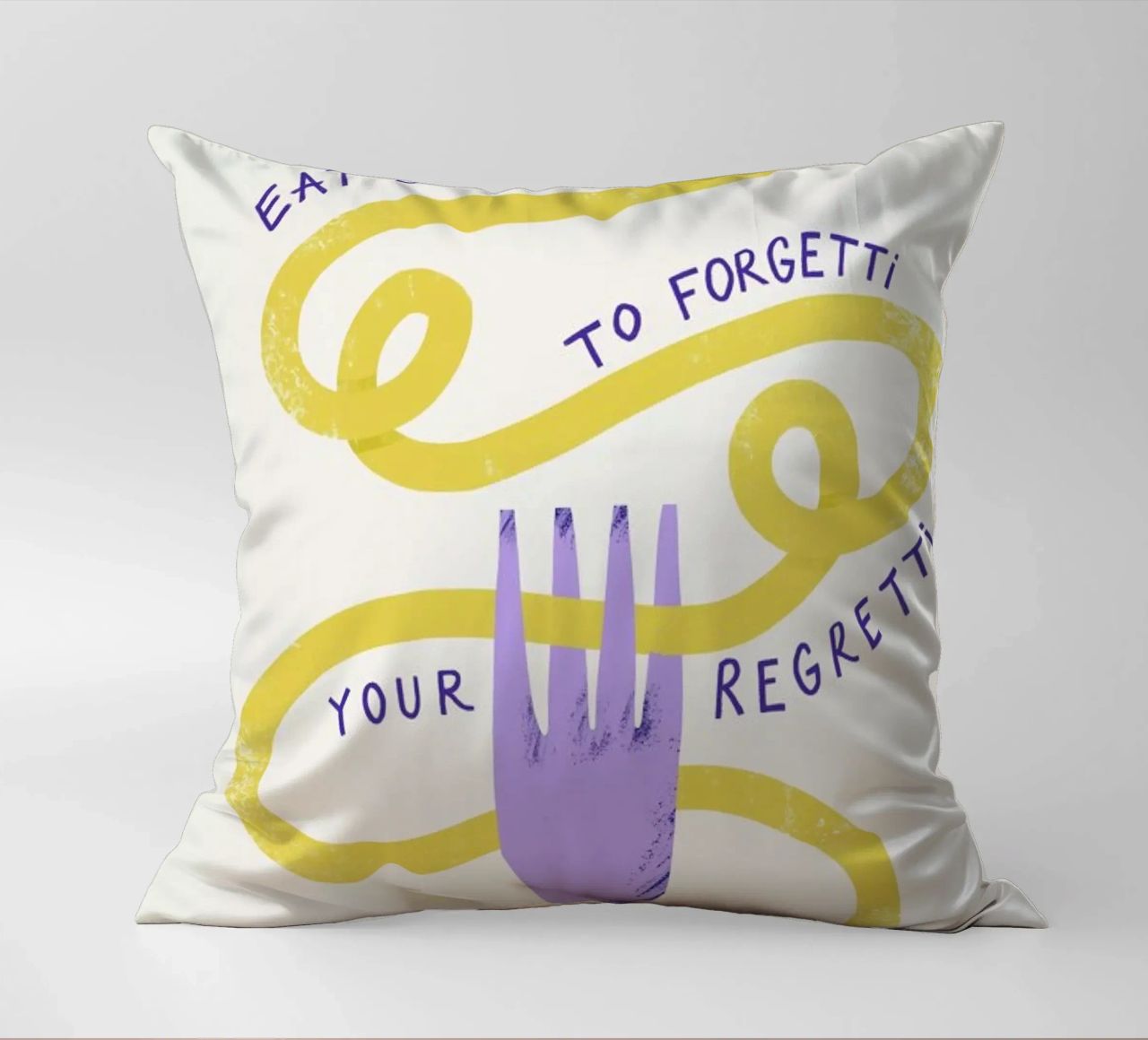 Eat Spaghetti decorative cushion by Pure