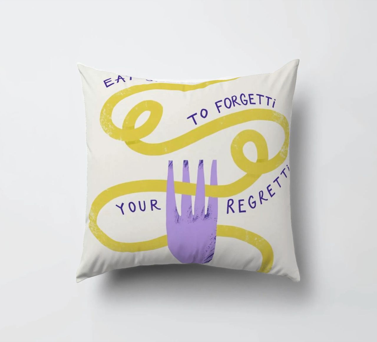 Eat Spaghetti decorative cushion by Pure