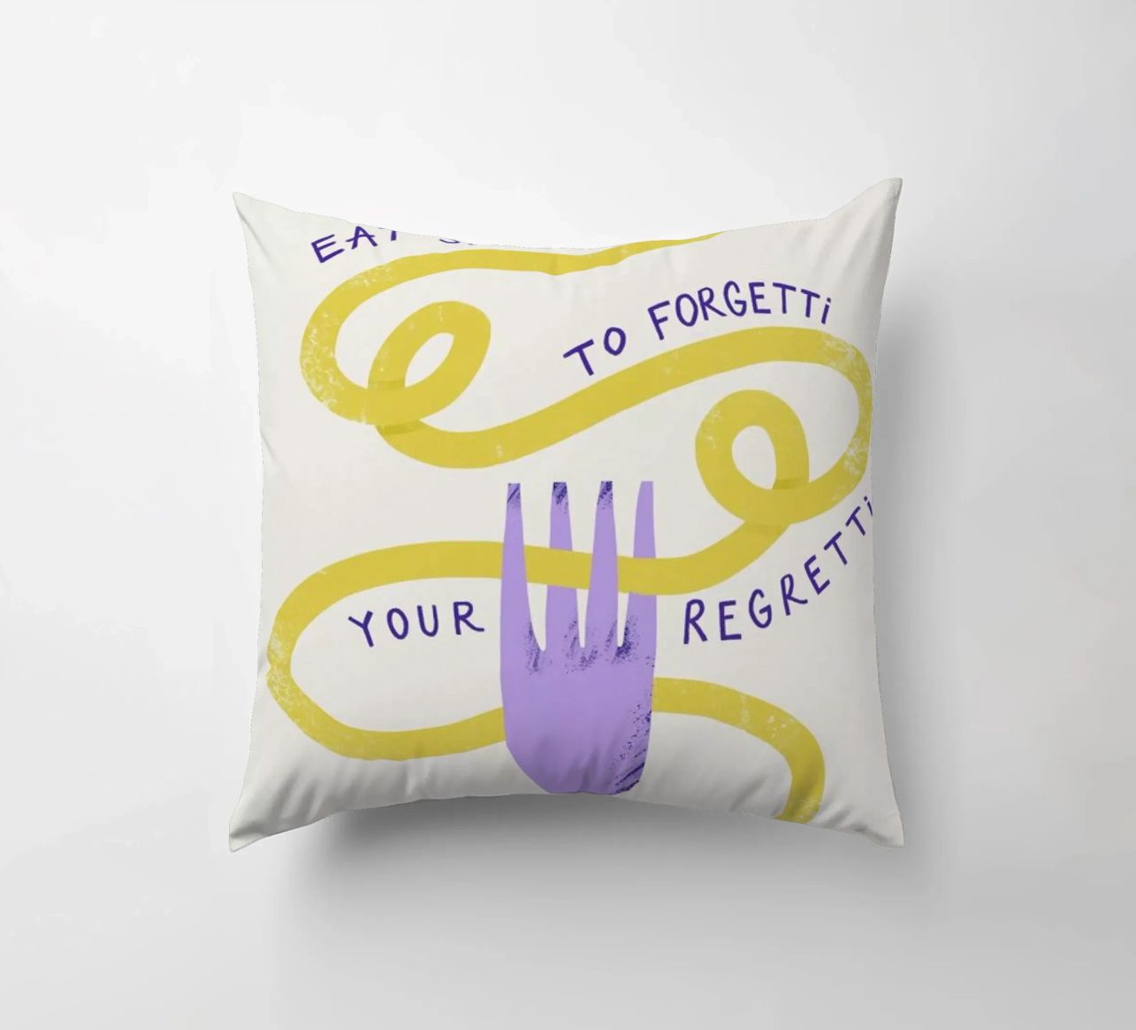 Eat Spaghetti decorative cushion by Pure