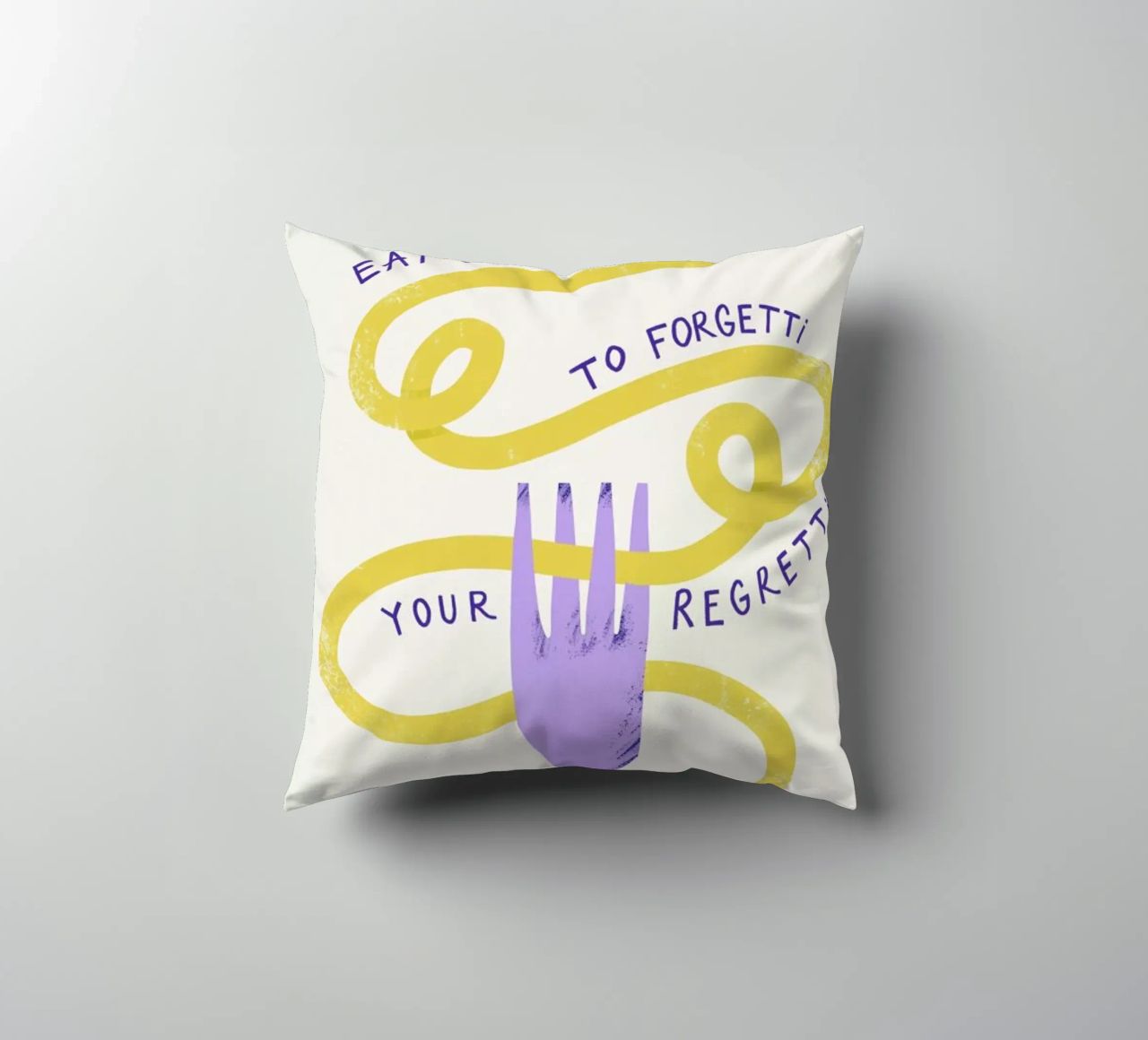 Eat Spaghetti decorative cushion by Pure