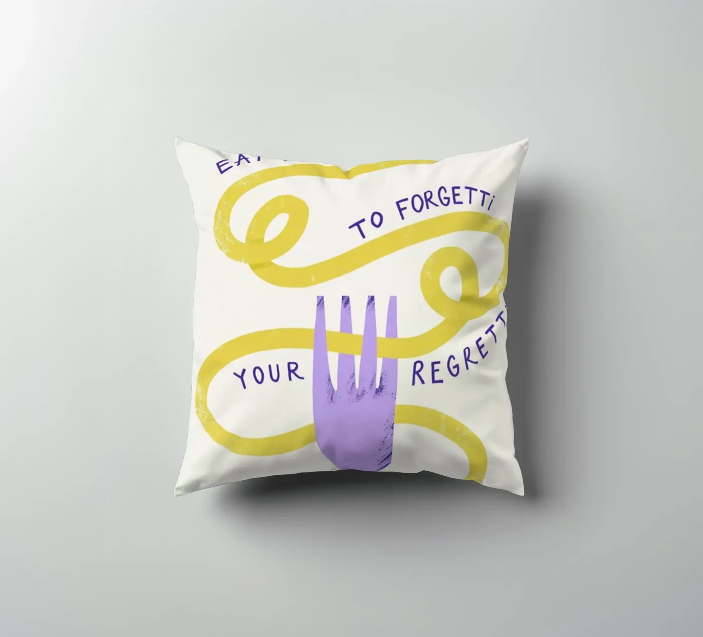 Eat Spaghetti decorative cushion by Pure