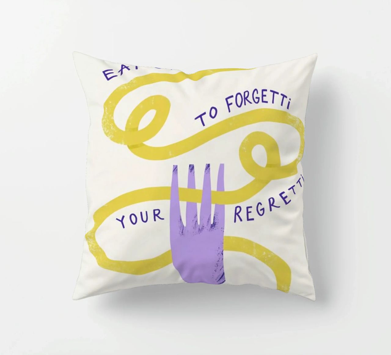 Eat Spaghetti decorative cushion by Pure