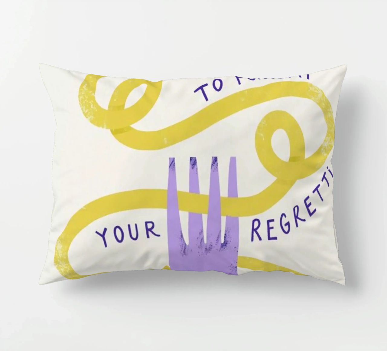 Eat Spaghetti decorative cushion by Pure