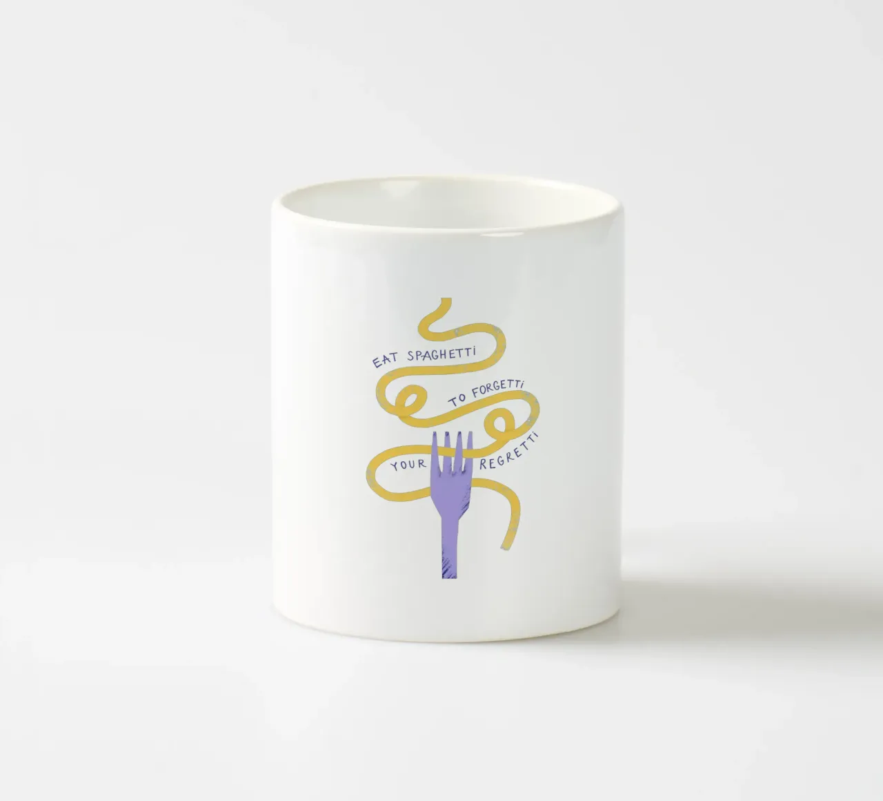 Eat Spaghetti tazza in ceramica da Pure