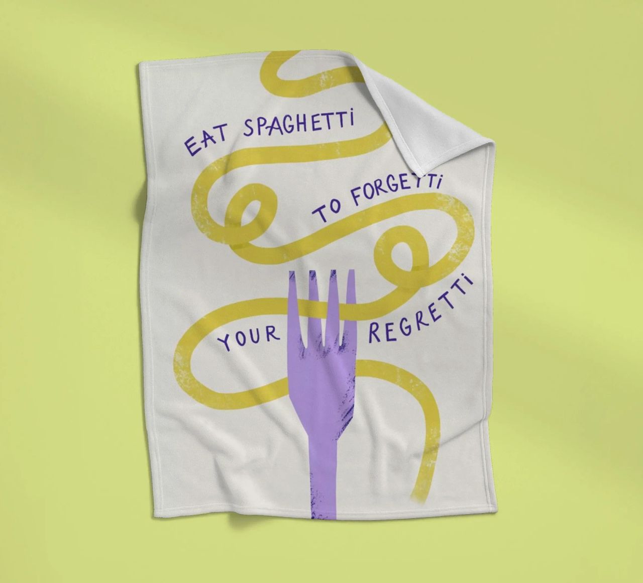 Eat Spaghetti fleece blanket by Pure
