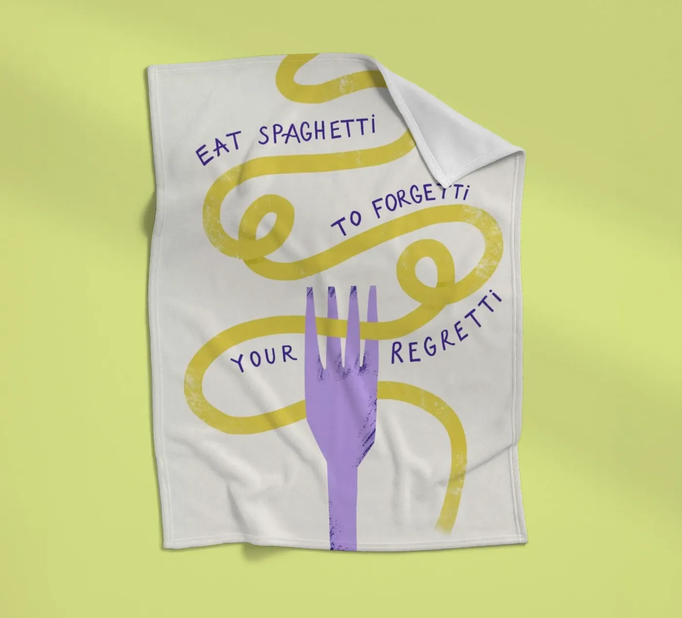 Eat Spaghetti fleece blanket by Pure