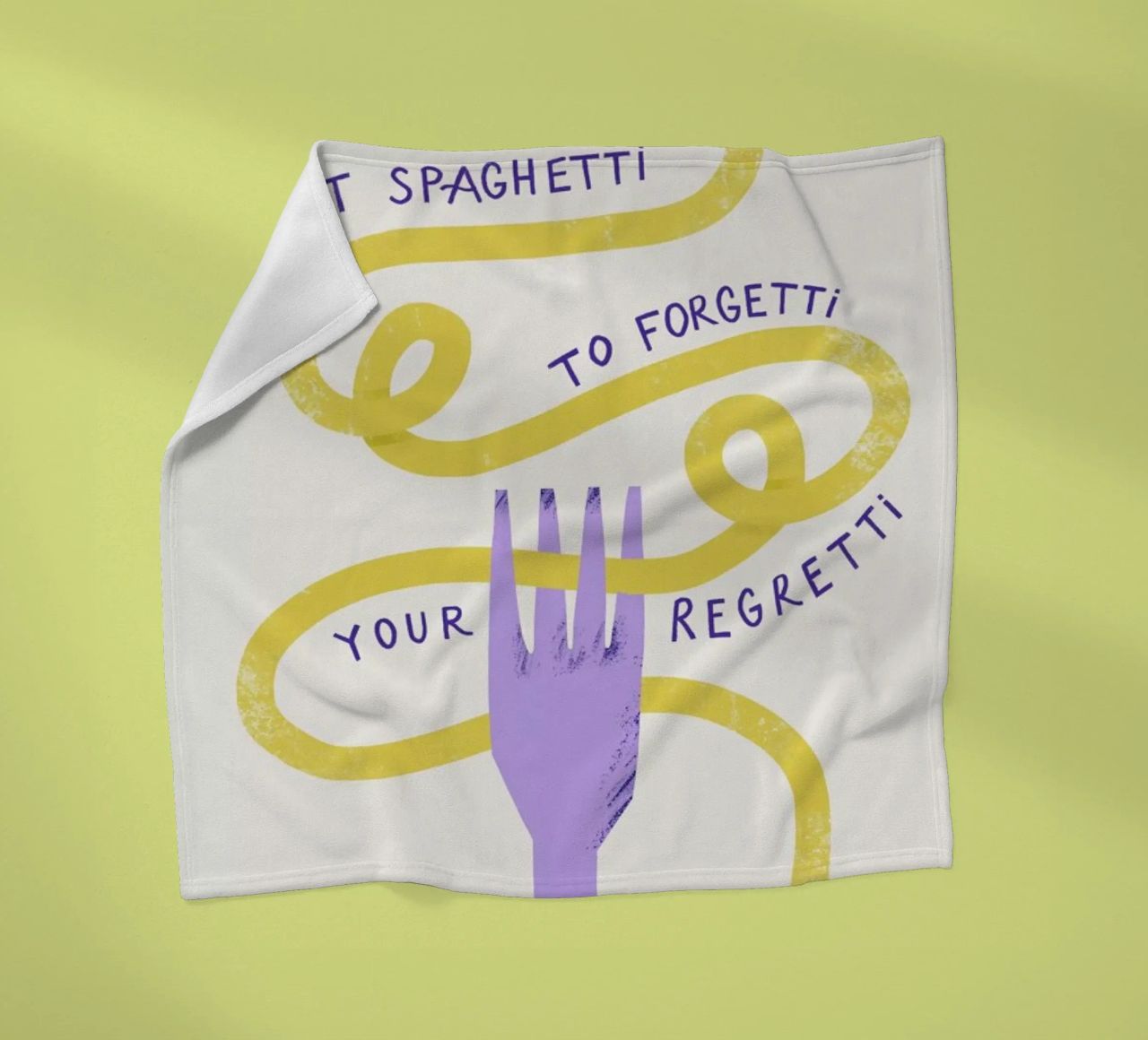 Eat Spaghetti fleece blanket by Pure