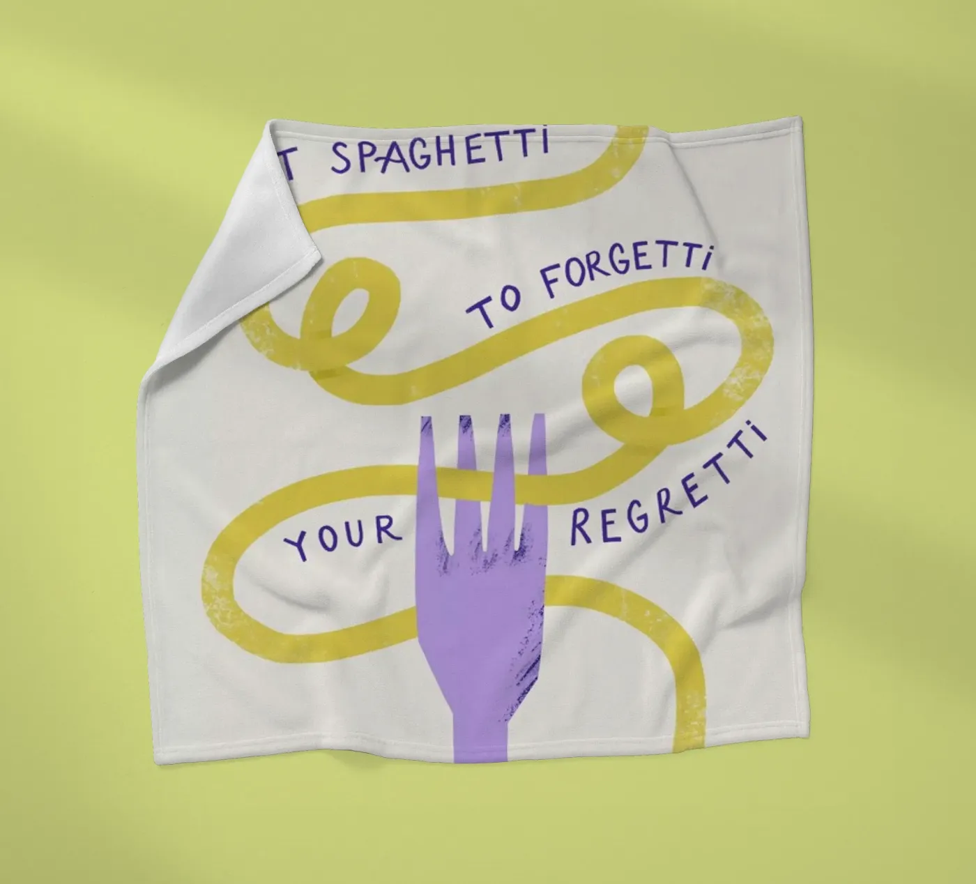 Eat Spaghetti fleece blanket by Pure