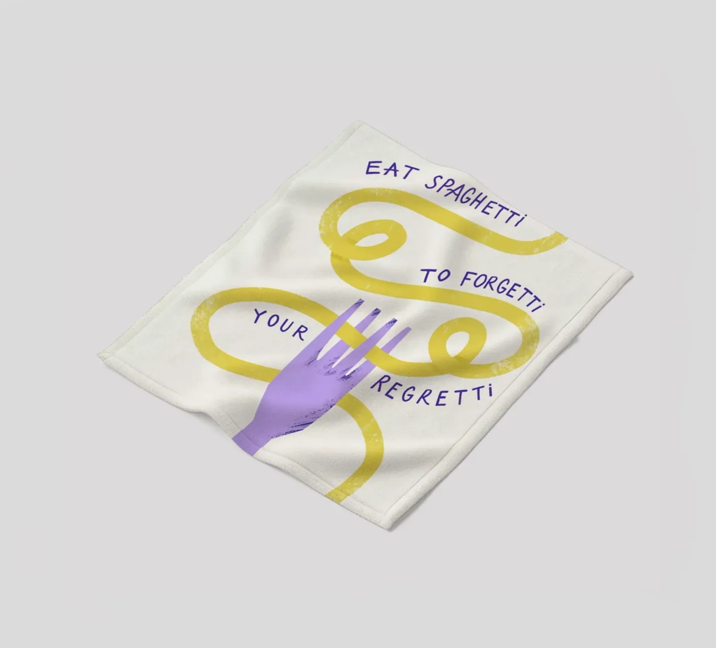 Eat Spaghetti fleece blanket by Pure