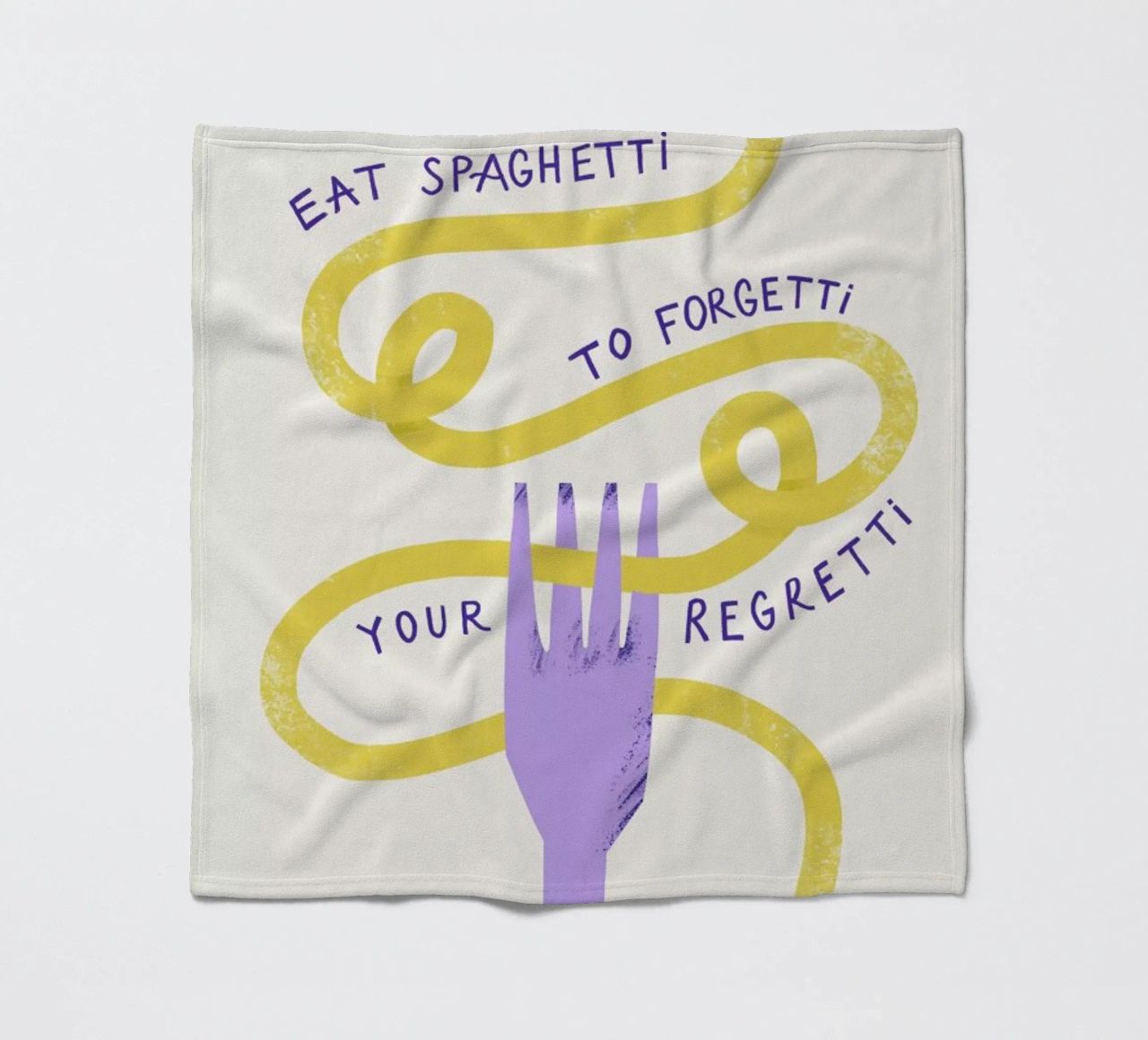 Eat Spaghetti fleece blanket by Pure