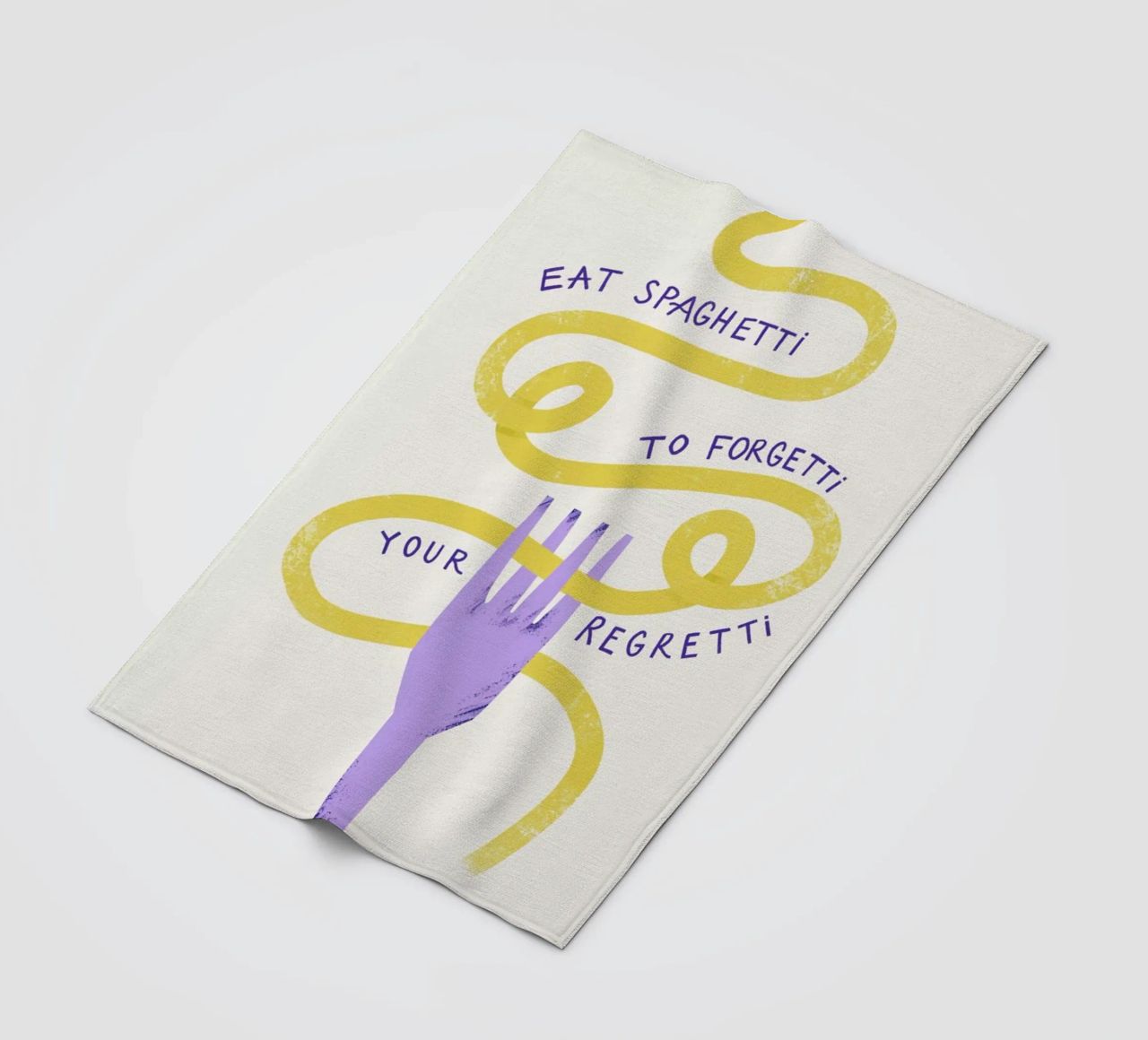 Eat Spaghetti fleece blanket by Pure