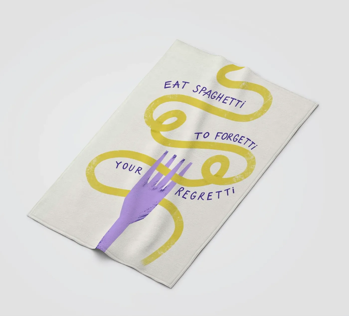 Eat Spaghetti fleece blanket by Pure